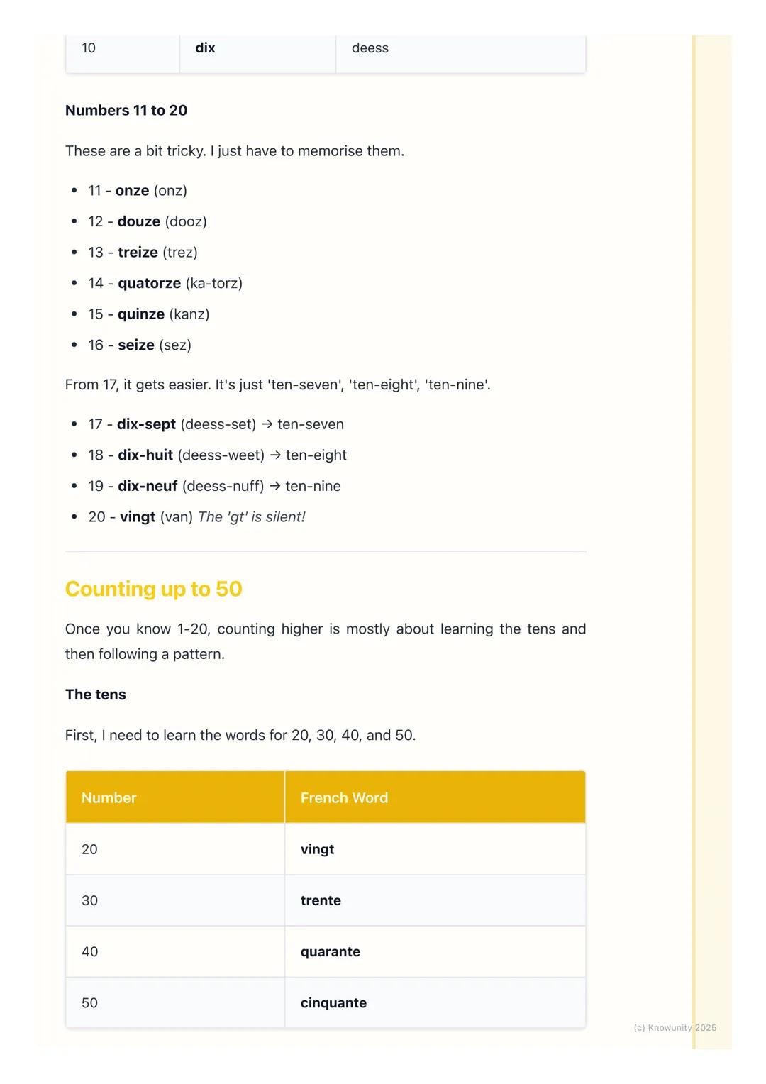 # Counting in French

An introduction to French numbers

Learning numbers is really important because we use them all the time. We
need them