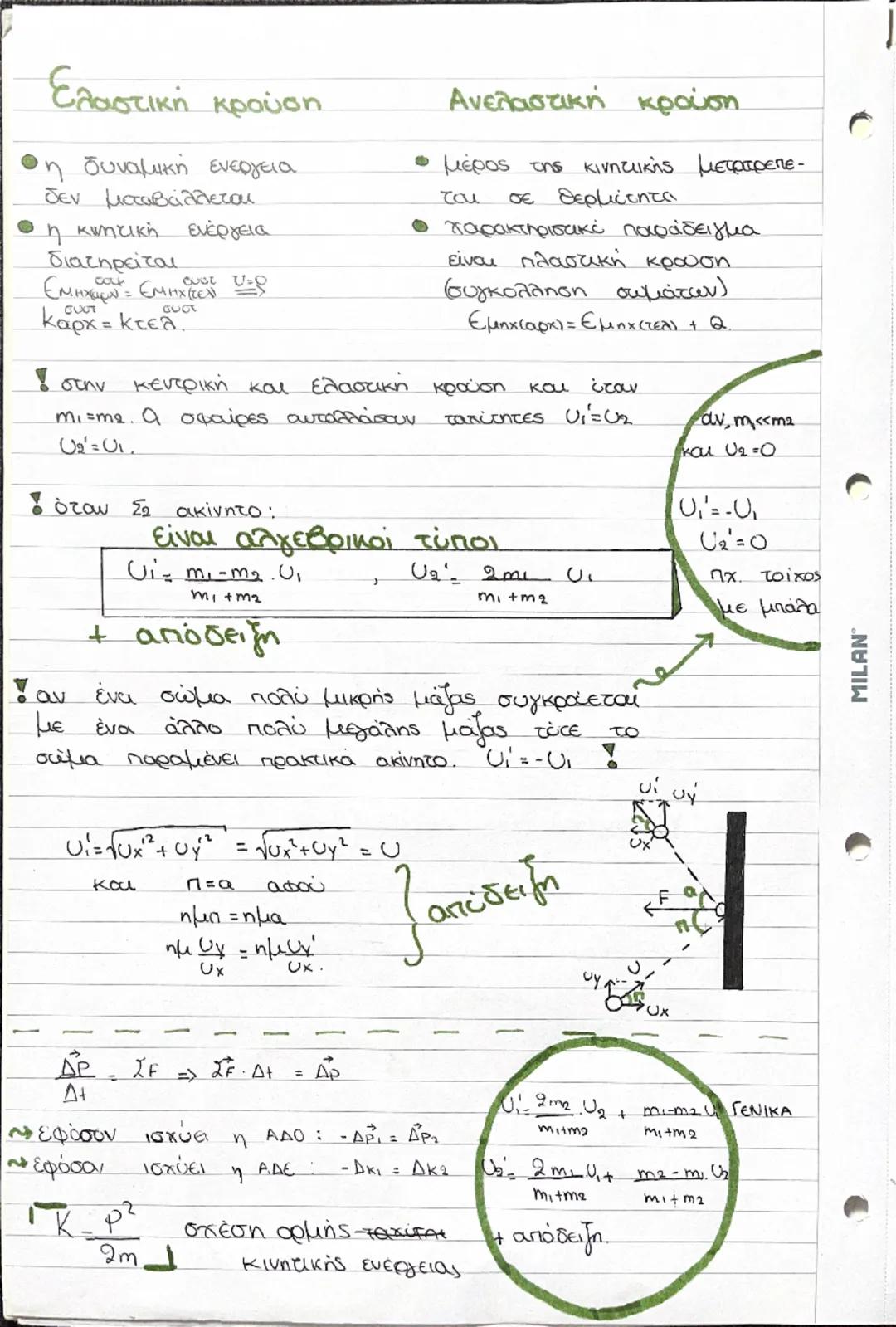 MILAN

ΚΡΟΥΣΕΙΣ

Κάθε φαινόμενο του μικρόκοσμου
στο οποio τα «συγκουόμενους σωμα
τίδια, αλληλεπιδρούν για πολύ μεγά
λες ταχύτητες για πολύ μ