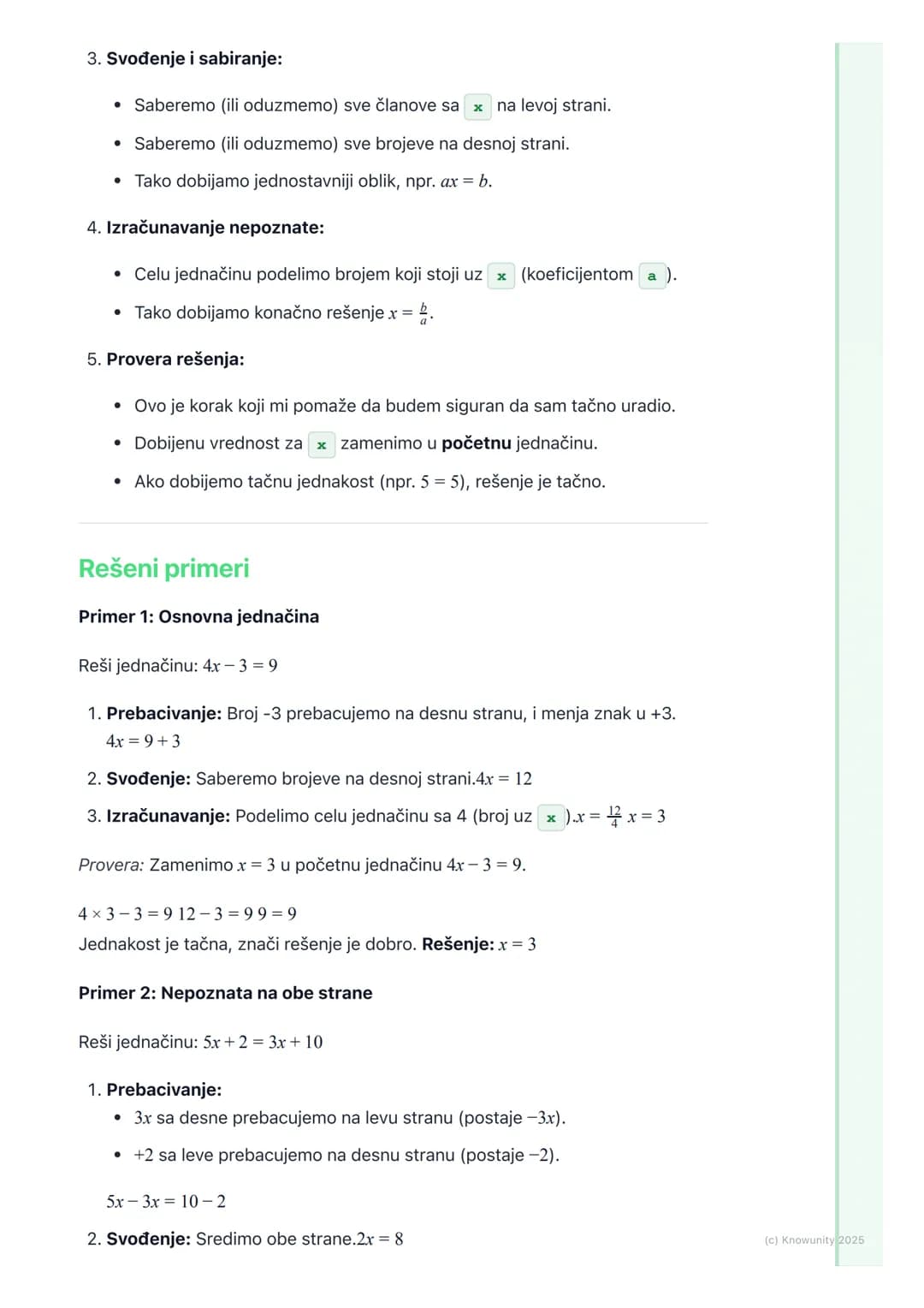 # Pojam i rešavanje linearne
jednačine

Šta je linearna jednačina?

Linearna jednačina je kao vaga koja je u ravnoteži. Na obe strane vage i