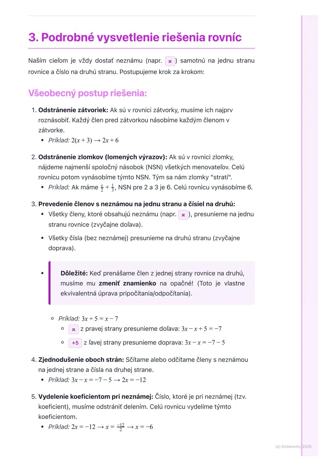 # Lineárne rovnice s jednou
neznámou

1. Úvod do lineárnych rovníc

Lineárne rovnice s jednou neznámou sú super dôležitá časť matematiky, kt