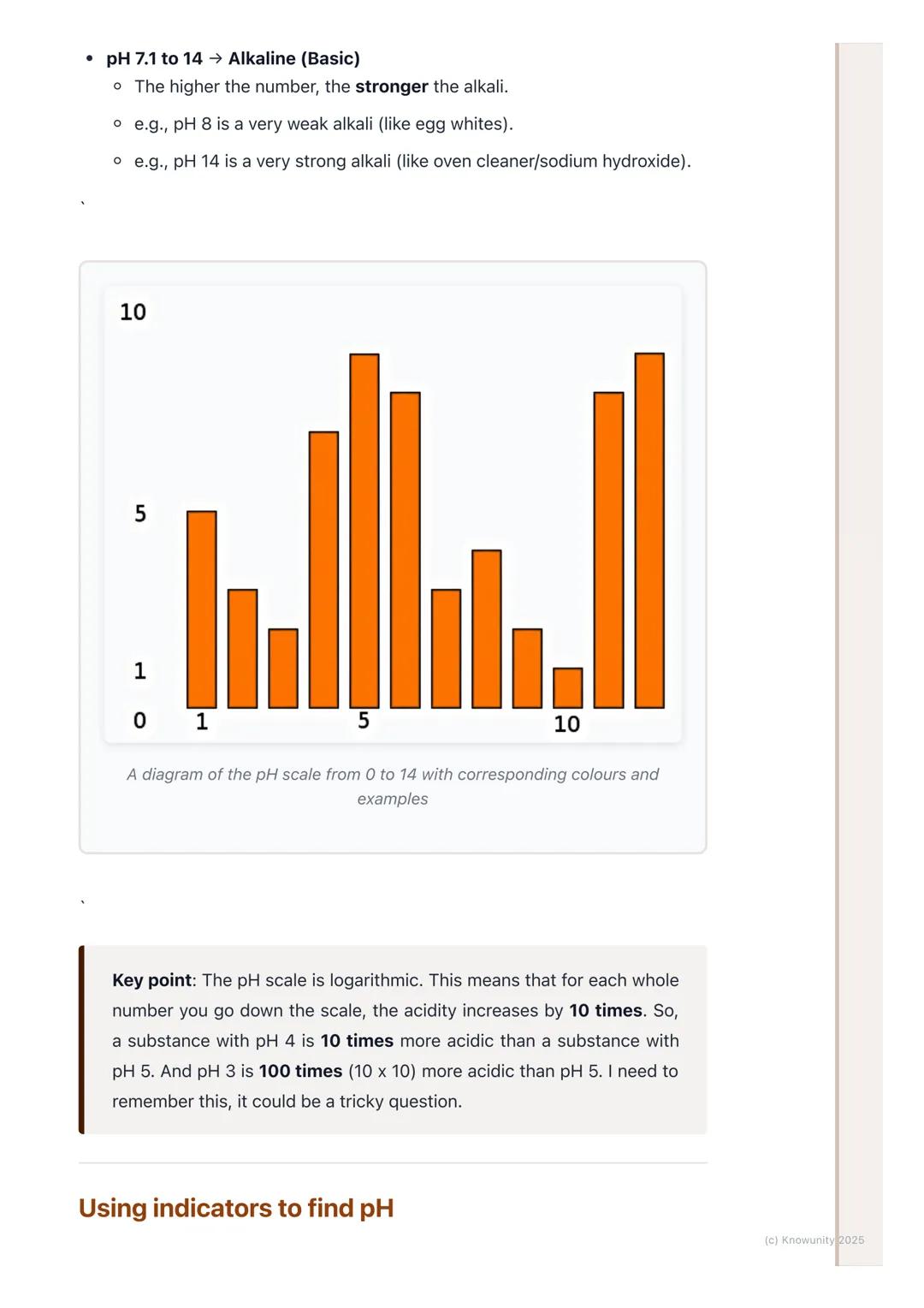 # The pH Scale

What is the pH scale?

The pH scale is a way to measure how acidic or alkaline a substance is. It's a
numerical scale that g