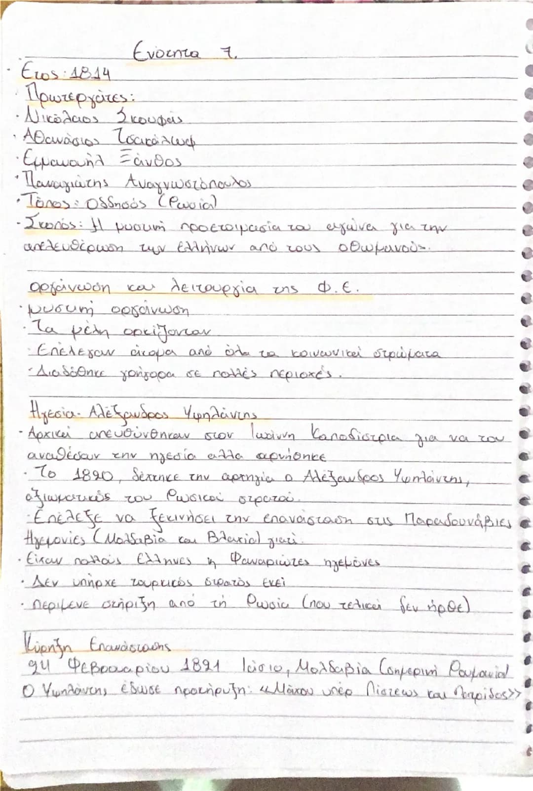 - Έτος : 1814
Ενότητα 7.
Πρωτεργάτες:
• Νικόλαος Σκουφάς
• Αθανάσιος Τσακάλωφ
• Εμμανουήλ Ξάνθος
• Παναγιώτης Αναγνωστόπουλος.
• Τόπος: Οδδη
