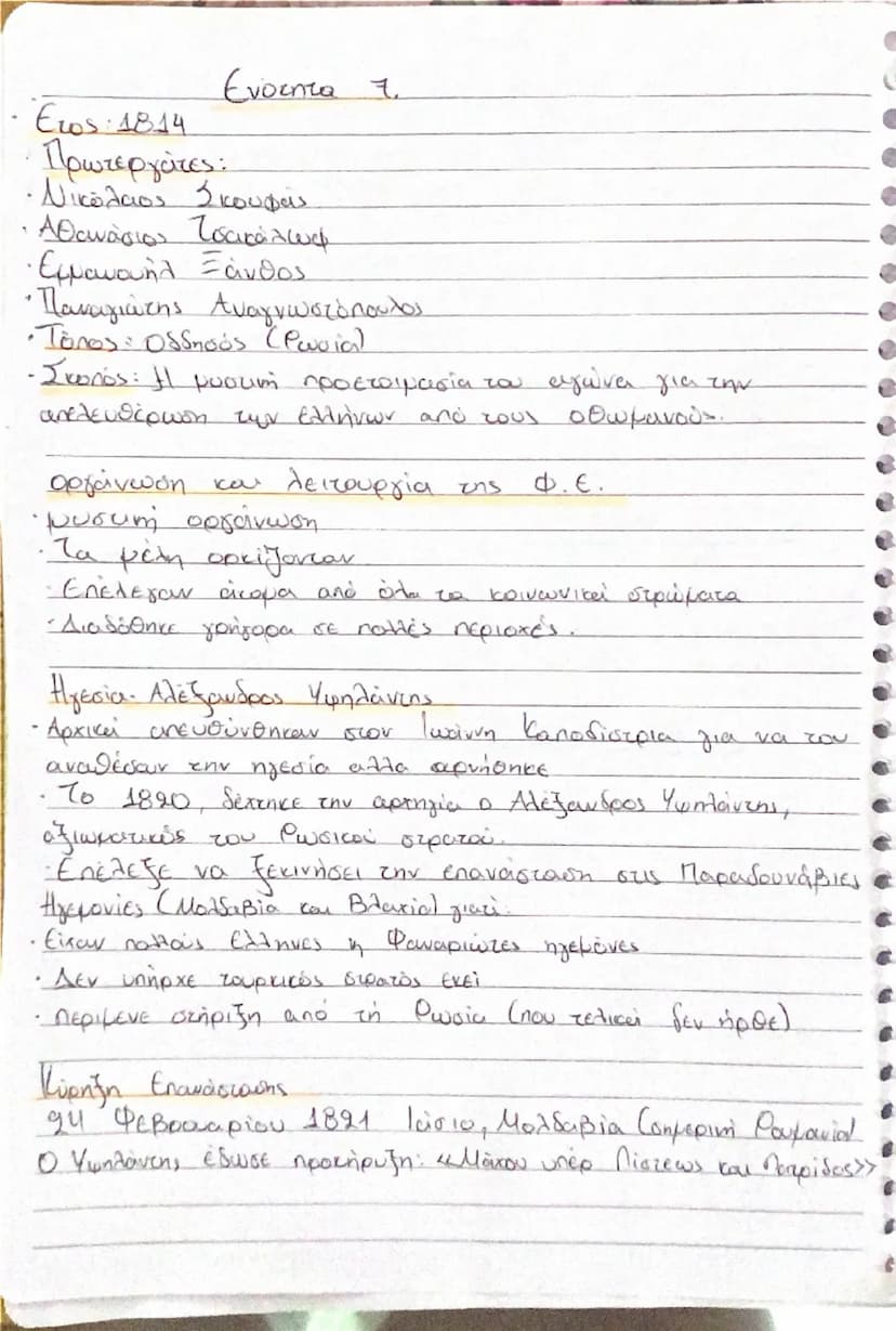 - Έτος : 1814
Ενότητα 7.
Πρωτεργάτες:
• Νικόλαος Σκουφάς
• Αθανάσιος Τσακάλωφ
• Εμμανουήλ Ξάνθος
• Παναγιώτης Αναγνωστόπουλος.
• Τόπος: Οδδη