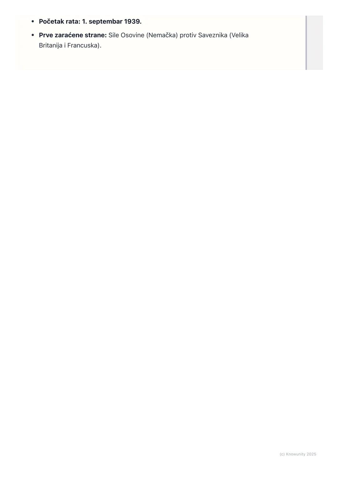 # Uzroci rata i početak rata u
Evropi

## Uzroci Drugog svetskog rata

Drugi svetski rat je bio najveći i najkrvaviji sukob u istoriji čoveč