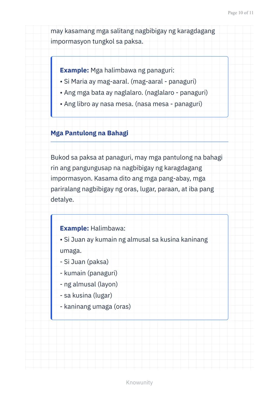Wika at Estruktura ng Filipino: Balarila - Pangungusap at
Kayarian
Pag-aaral ng mga uri ng pangungusap at
kayarian nito sa wikang Filipino u