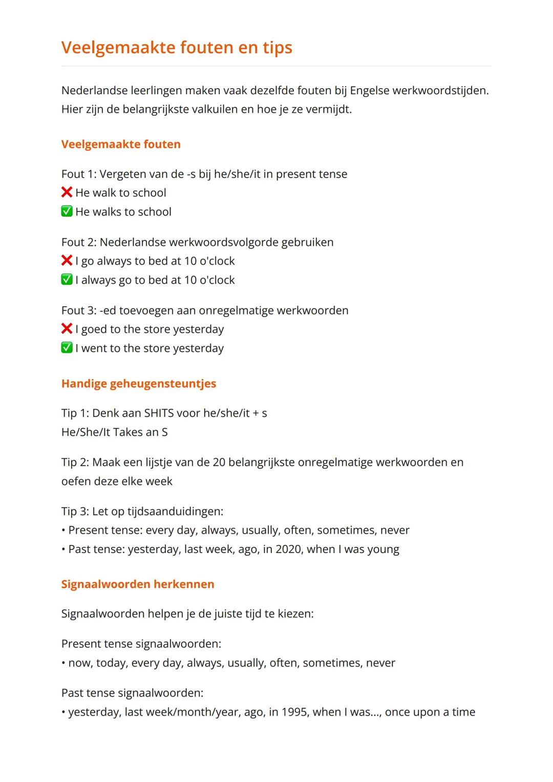 Engelse werkwoordstijden:
tegenwoordige en verleden tijd
Leer de basisregels van Engelse werkwoordstijden met praktische
voorbeelden
Engels 