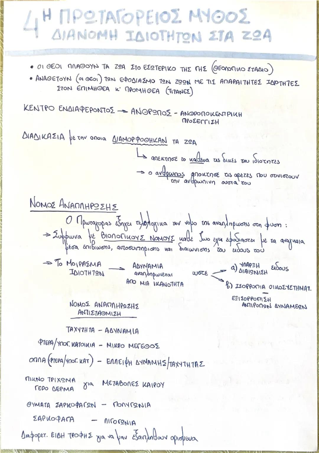 ΑΡΧΑΙΑ ΓΝΩΣΤΟ ΕΝ.4 ΠΡΩΤΑΓΟΡΕΙΟΣ ΜΥΘΟΣ