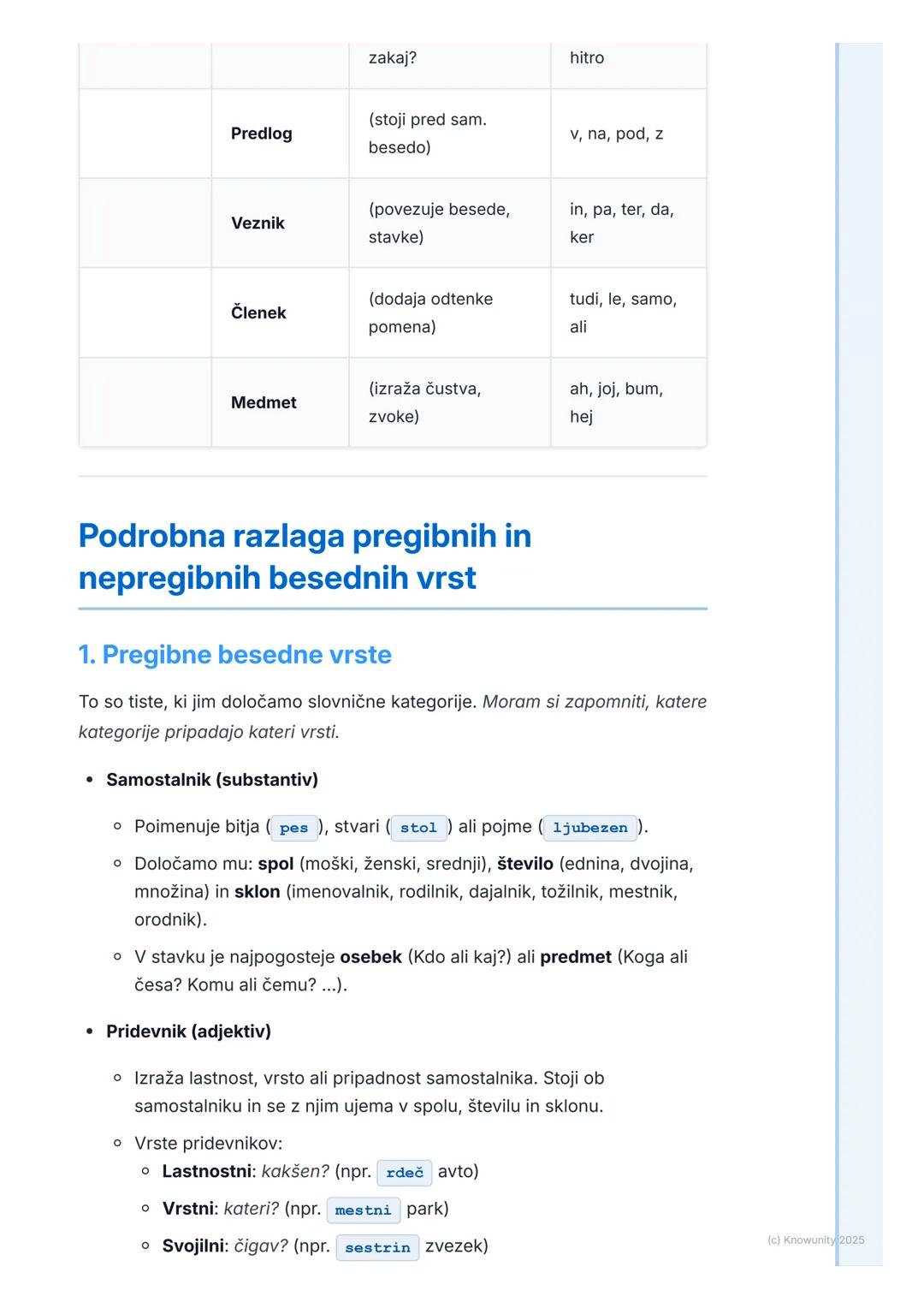 # Besedne vrste in njihove vloge

## Uvod v besedne vrste

Besedne vrste so osnova jezika. Vsaka beseda v stavku pripada določeni
vrsti, ki 
