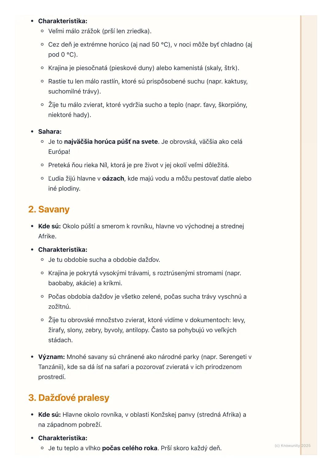 # Povrch Afriky – púšte, savany,
dažďové pralesy

Úvod/Prehľad

Afrika je obrovský kontinent a má veľmi rôznorodú prírodu. Dnes sa pozrieme
