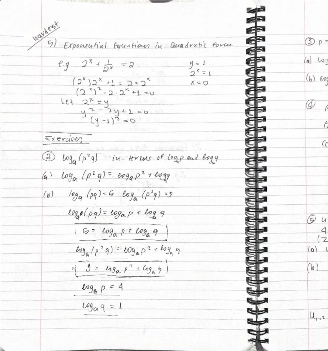 # $ln(x^2 - y^2) = ln[(x-y)(x+y)]$
$= ln|x-y| + ln|x+y|$

2) $log_2 \frac{3x^5}{y^3} = log_2 3x^5 - log_2 y^3$
$= log_2 3 + 5log_2 x - 3log_