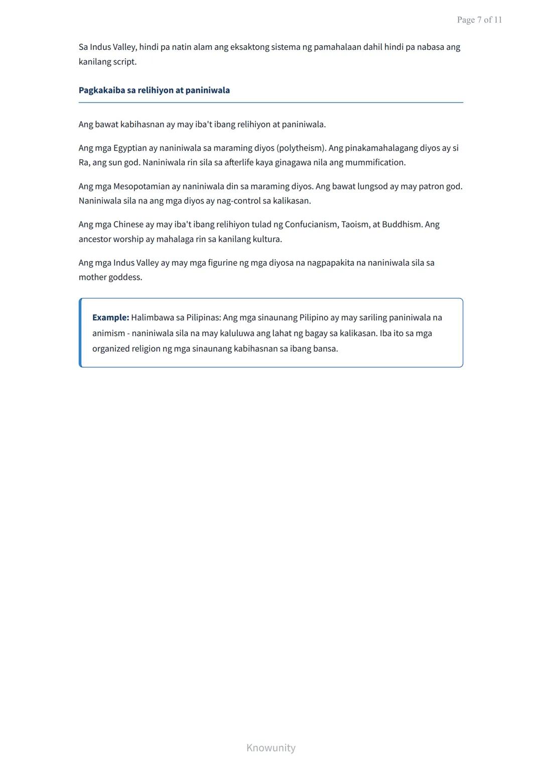 # Sinauang Kabihasnan ng Daigdig: Pagkakatulad at Pagkakaiba

Pag-aaral ng mga sinauang kabihasnan at kanilang mga katangian

## Mga Layunin