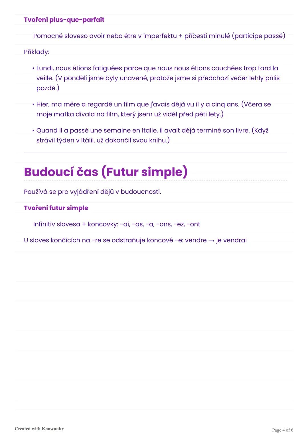 # Přehled všech časů ve
francouzštině

Kompletní shrnutí všech důležitých časů ve francouzštině, jejich tvoření a použití.

# Přehled franco