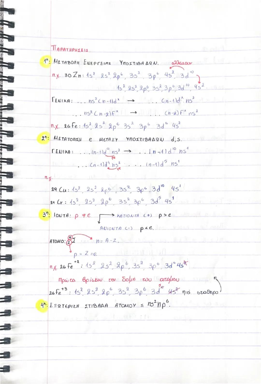 6.2 ΑΡΧΕΣ ΗΛΕΚΤΡΟΝΙΑΚΗΣ ΔΟΜΗΣΗΣ.
1η : ΑΠΑΓΟΡΕΥΤΙΚΗ ΑΡΧΗ ΤΟΥ PAULI → Maxe.
~ Σε ένα άτομο είναι αδύνατο να υπάρχουν 2e με την
ίδια τετράδα ($
