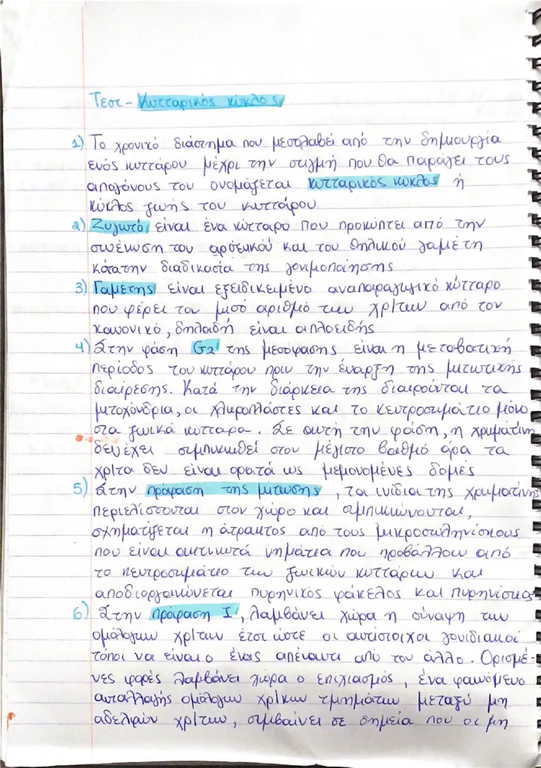# αδελφές χρωματίδες  προσφέρονται μεταξύ τους και δημιουργούν  χιασματα. Επιπλέον, αποδοργανώνεται ο πυρηνικός φάκελος, εξαφανίζεται ο πυρη