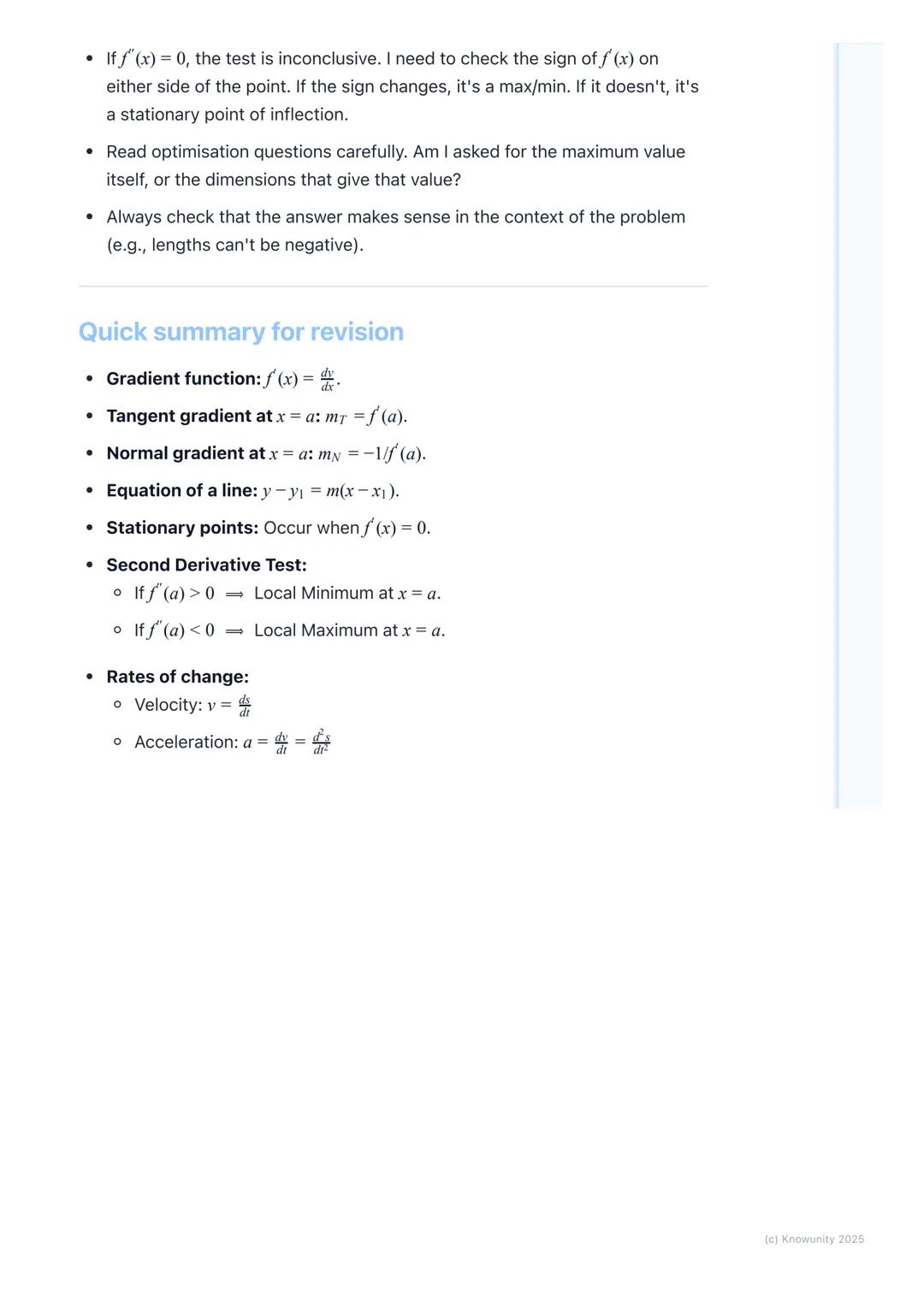 # Applications of Differentiation

An overview of applications

Differentiation isn't just about finding the derivative of a function. It's 