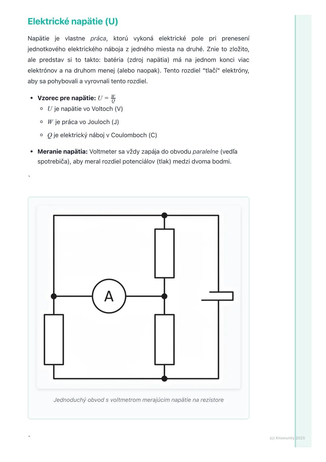 # Elektrické napätie a odpor

1. Prehľad a úvod

Ahoj! Dnes si zopakujeme veľmi dôležité veci z fyziky elektrické napätie a
odpor. Sú to zák