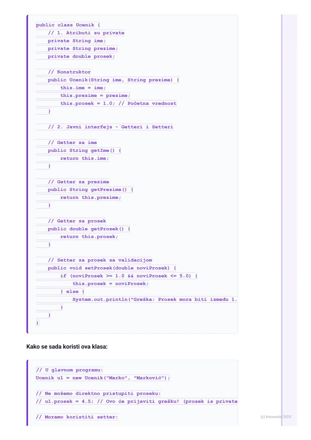 # Enkapsulacija

Šta je enkapsulacija?

Enkapsulacija je jedan od četiri osnovna stuba objektno-orijentisanog
programiranja (OOP), pored nas