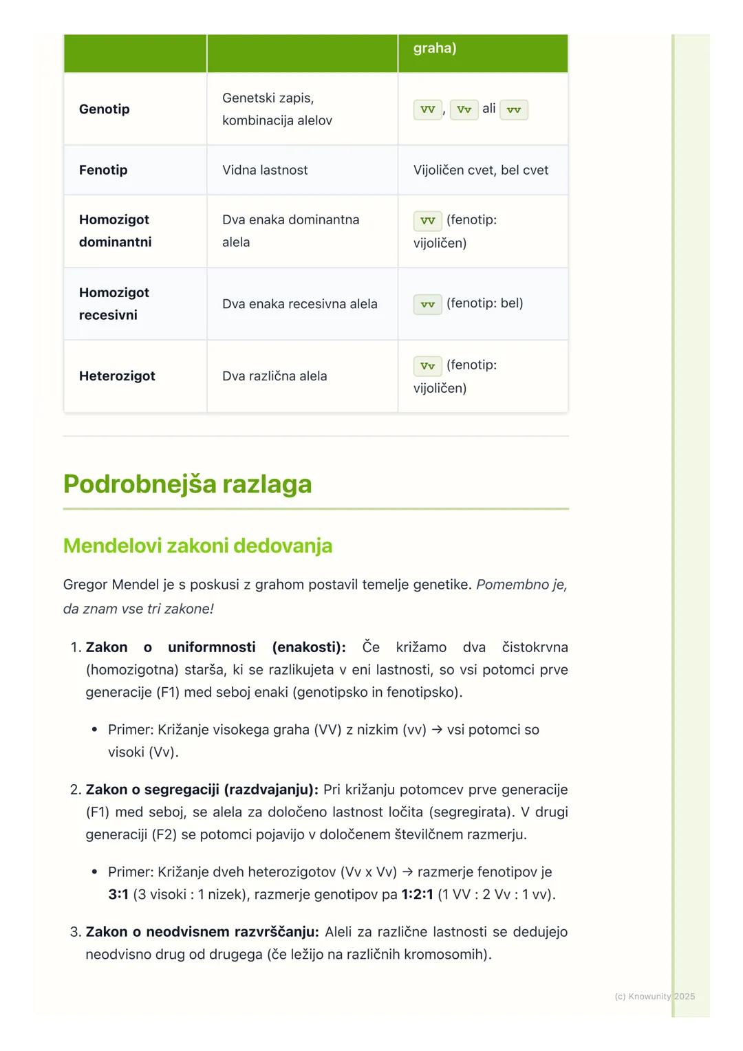 # Genetika in dedovanje

## Uvod v genetiko in dedovanje

Genetika je veda o dedovanju in spremenljivosti organizmov. Ukvarja se s tem,
kako
