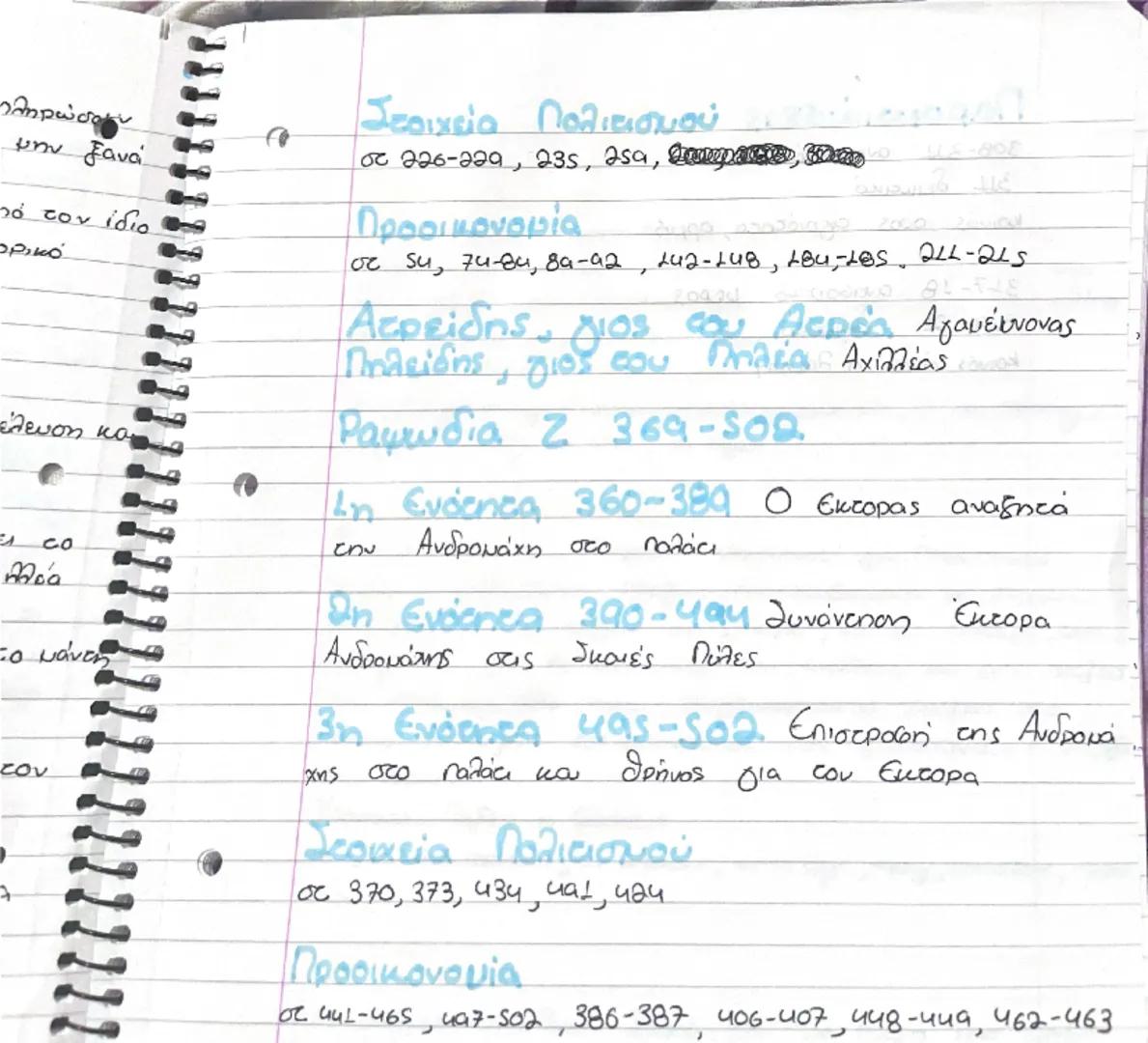 Ιλιάδα
Ραψωδία Α 1-33
1η Ενότητα 1-7 Επίκληση στη Μούσα
2η Ενότητα 8-33 Η ικεσία του Χρύση και η άρνηση,
του Αγαμέμνονα
3η Ενότητα 34-43 Η π