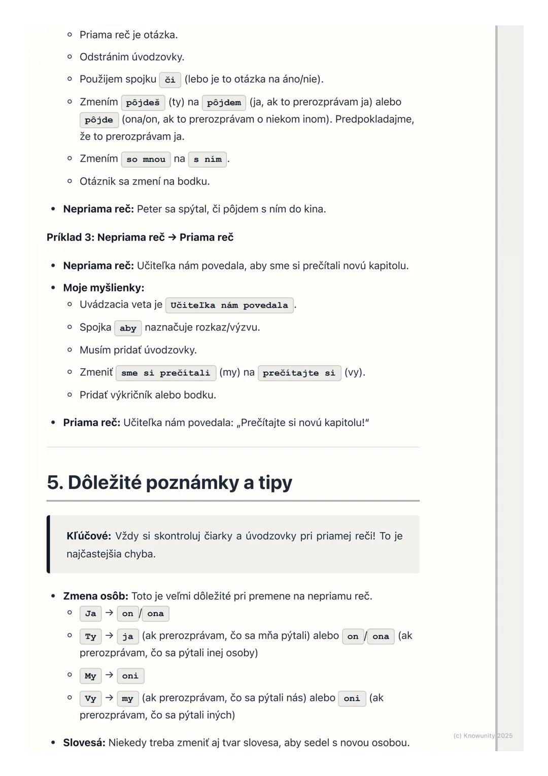# Priama a nepriama reč

## 1. Úvod / Prehľad

Dnes si zopakujeme, ako správne písať a meniť priamu a nepriamu reč. Je to
dôležité, lebo nám