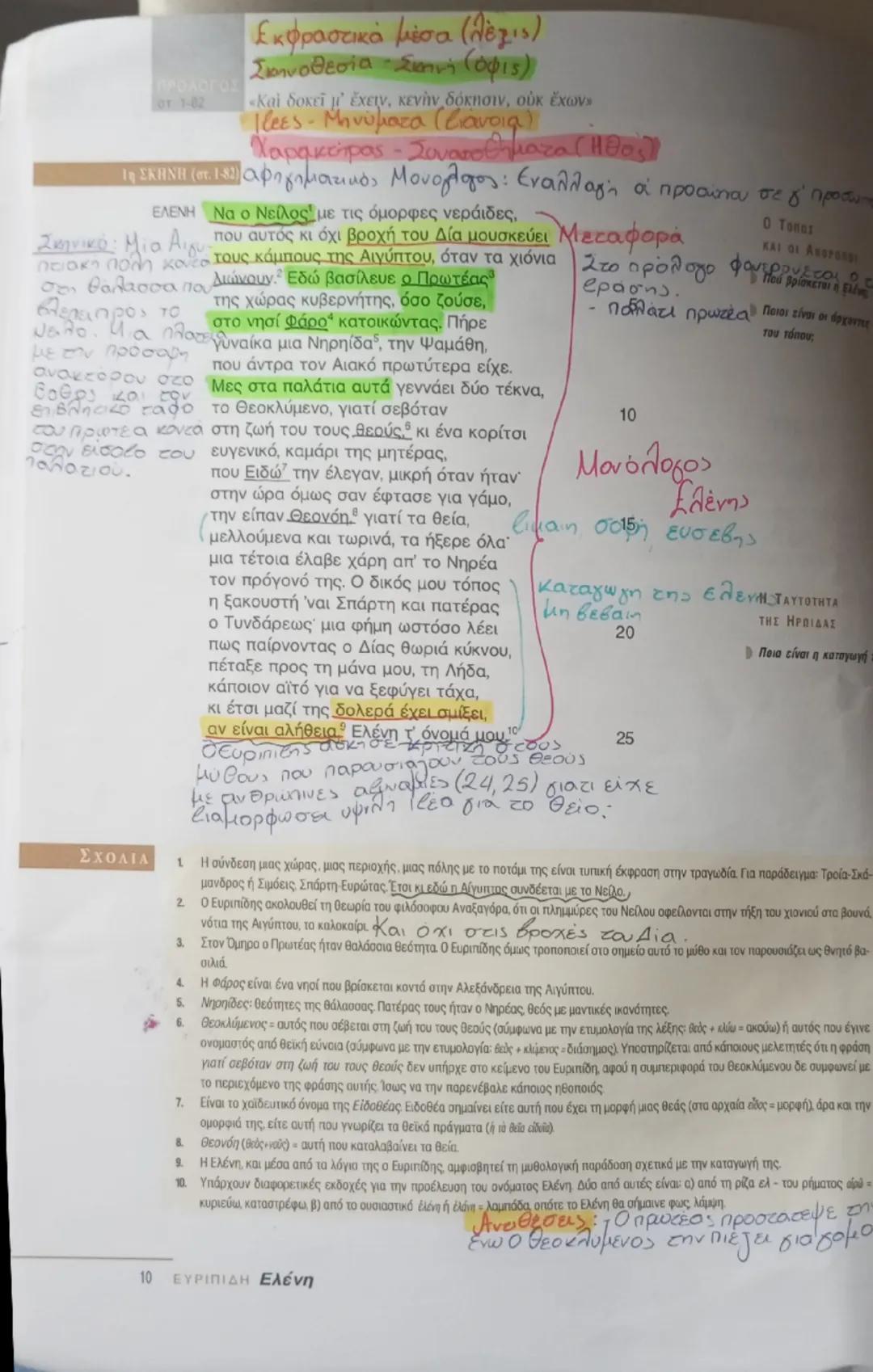 ΠΡΟΛΟΓΟΣ
στ. 1-02

Εκφραστικά μέσα (λέξις)
Σκηνοθεσία - Σκηνή (όφις)
«Καὶ δοκεῖ μ' ἔχειν, κενὴν δόκησιν, οὐκ ἔχων»
έτες - Μηνύματα (βιάνοια)