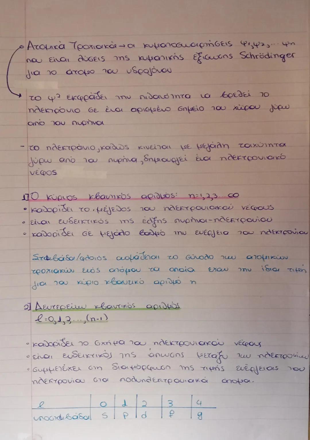 Το ατομικό πρότυπο του Bohr

• Το ηλεκτρόνιο περιστρέφεται γύρω από τον πυρήνα σε ορισμένες μόνο κυκλικές τροχιές, οι οποίες έχουν καθορισμέ