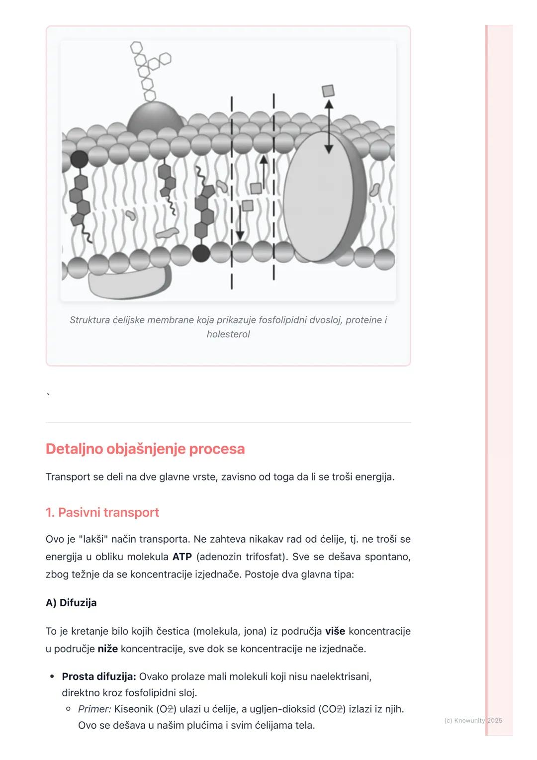 # Transport materija kroz
ćelijsku membranu

Uvod u transport kroz membranu

Ćelijska membrana je kao čuvar na kapiji ćelije. Ona odlučuje š