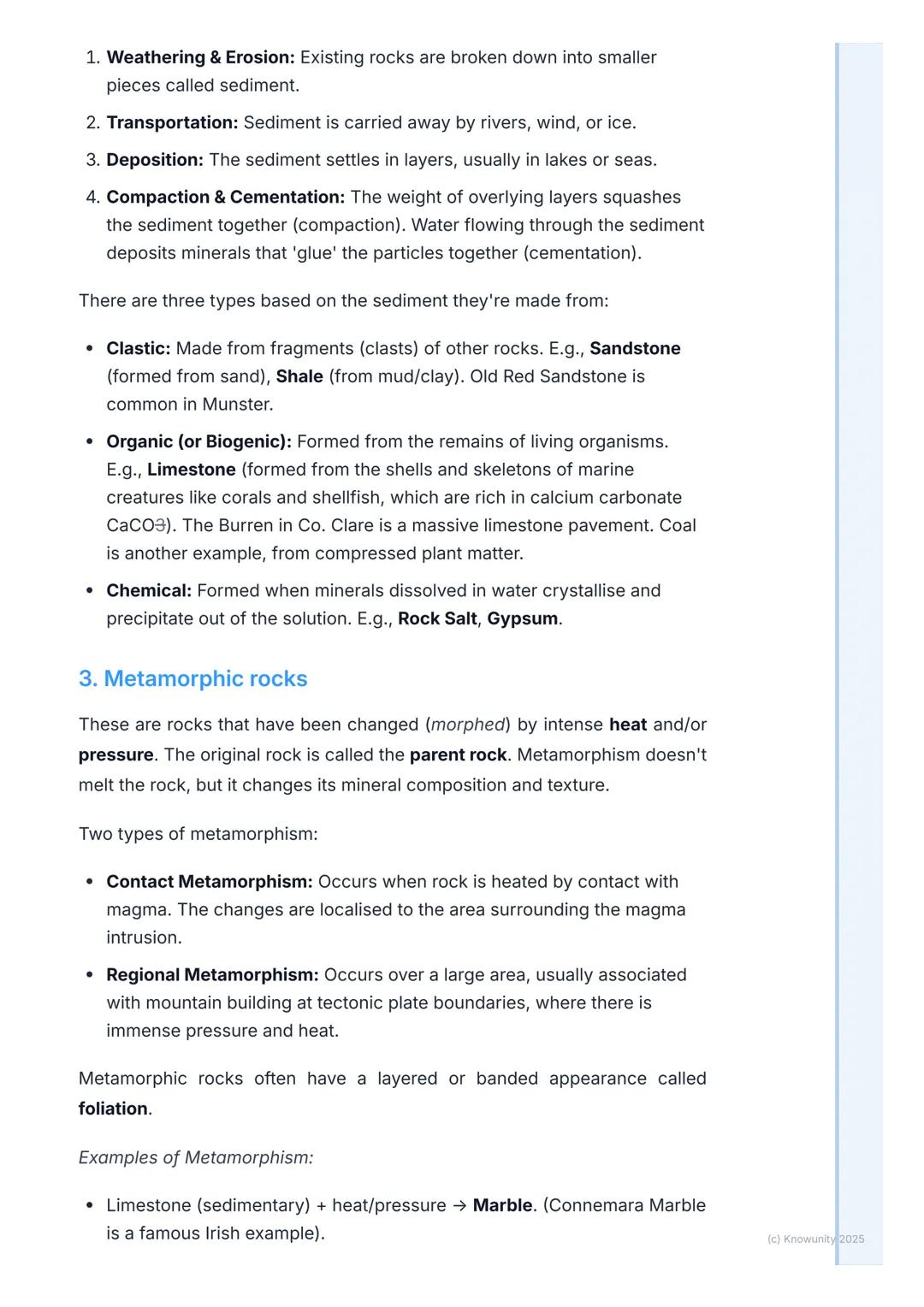 # Rocks and the Rock Cycle

An introduction to rocks

The Earth's crust is made up of different types of rocks. Rocks are naturally
occurrin