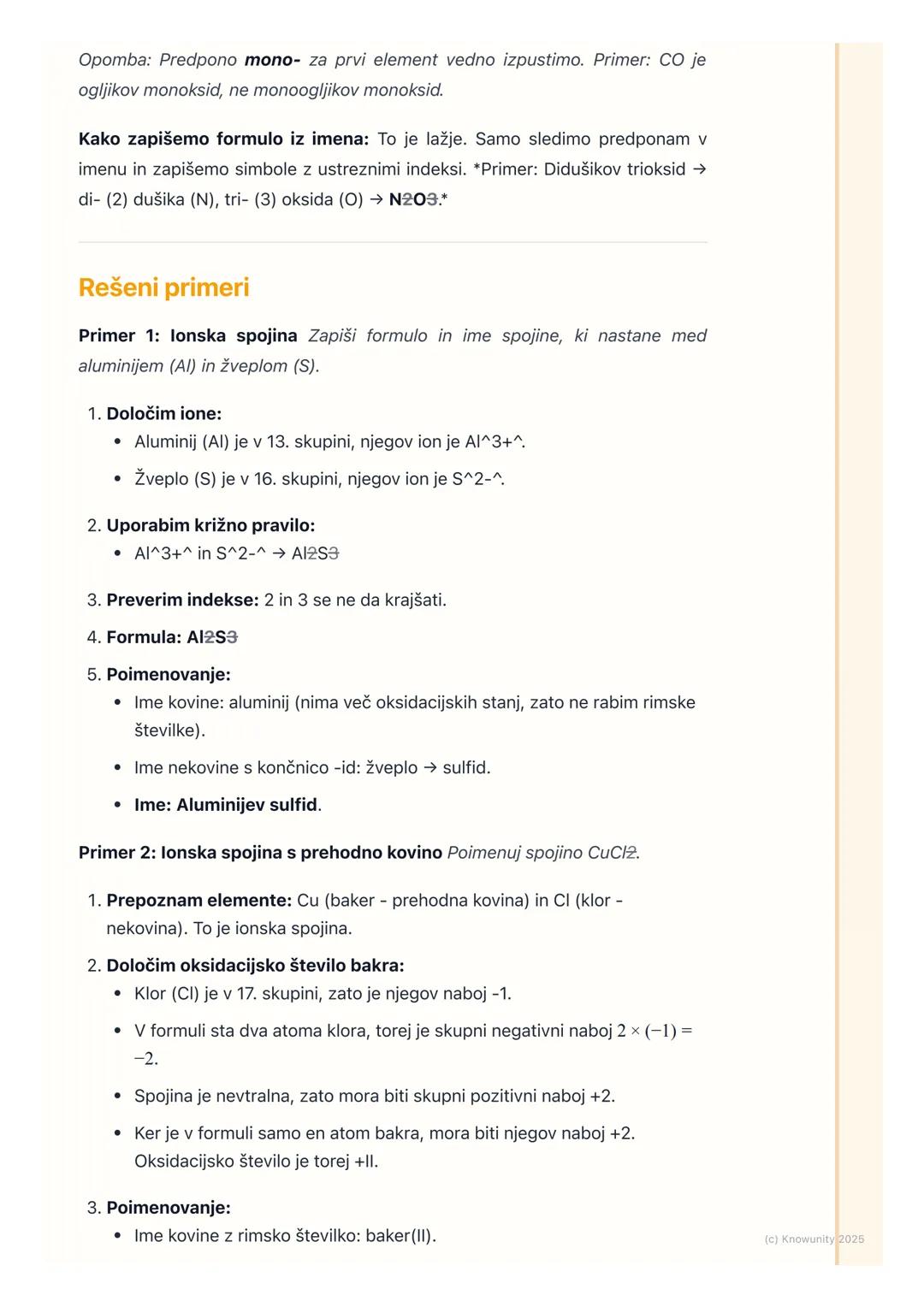 # Kemične formule in
poimenovanje spojin

Uvod v kemijske formule in poimenovanje

Kemična formula je kot "recept" za kemijsko spojino. Pove