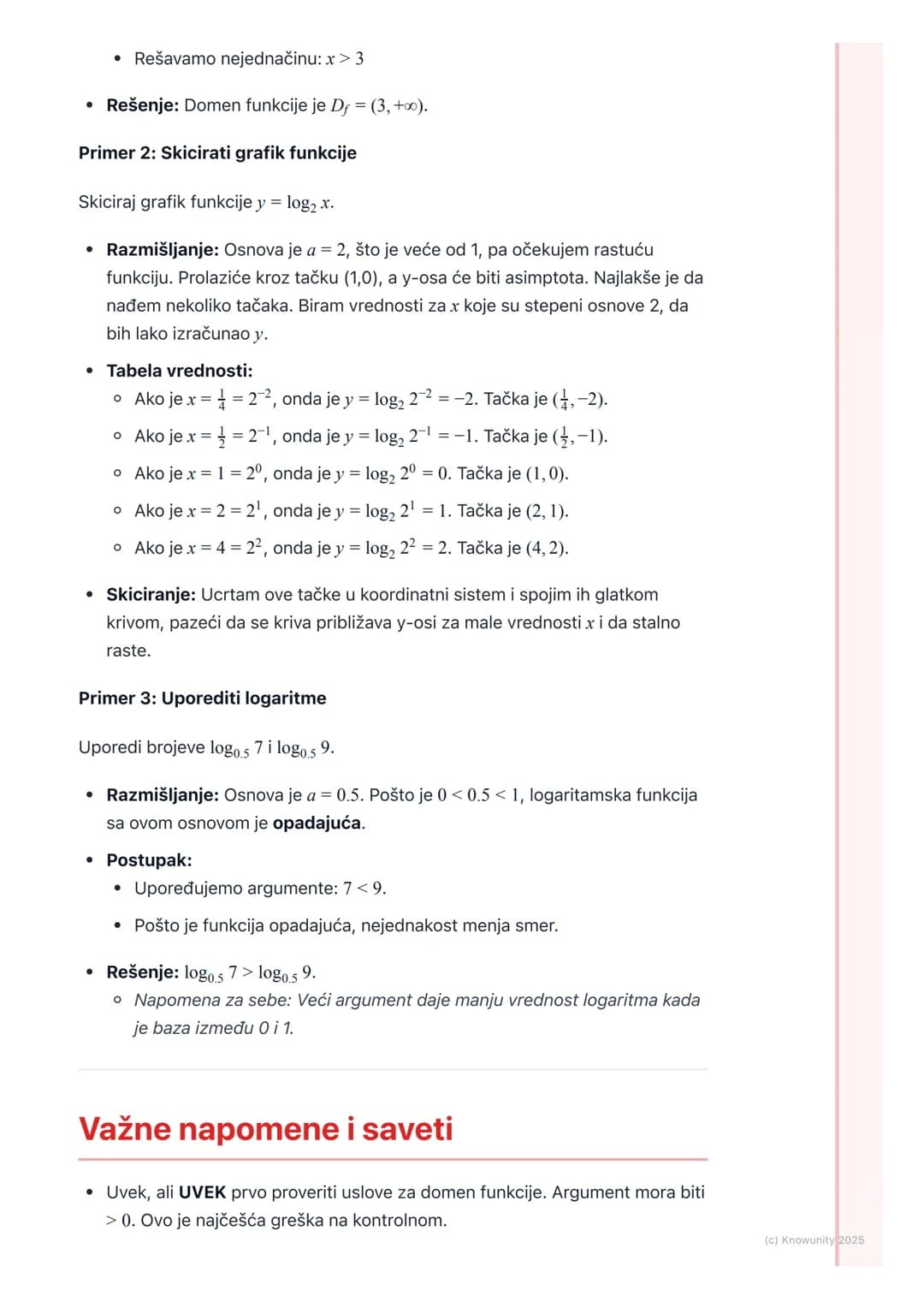 # Logaritamska funkcija

Uvod u logaritamsku funkciju

Logaritamska funkcija je inverzna funkcija eksponencijalnoj funkciji. Dok
eksponencij