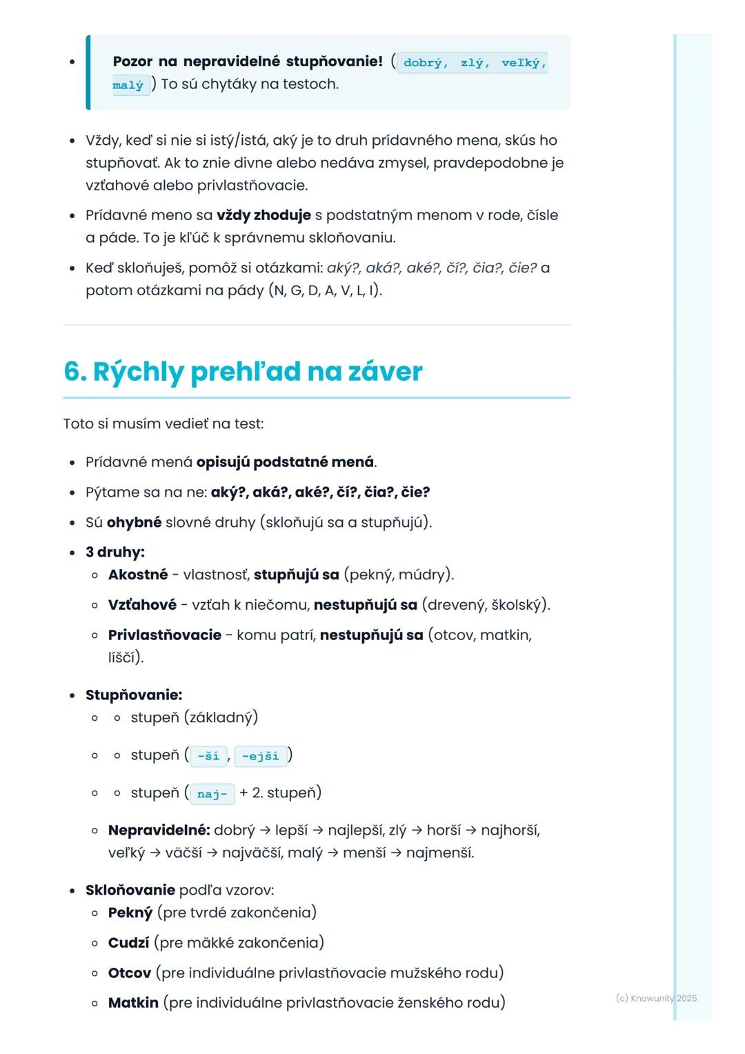 # Prídavné mená

## 1. Úvod do prídavných mien

Prídavné mená sú veľmi dôležité slová v slovenčine! Pomáhajú nám
opisovať podstatné mená - č