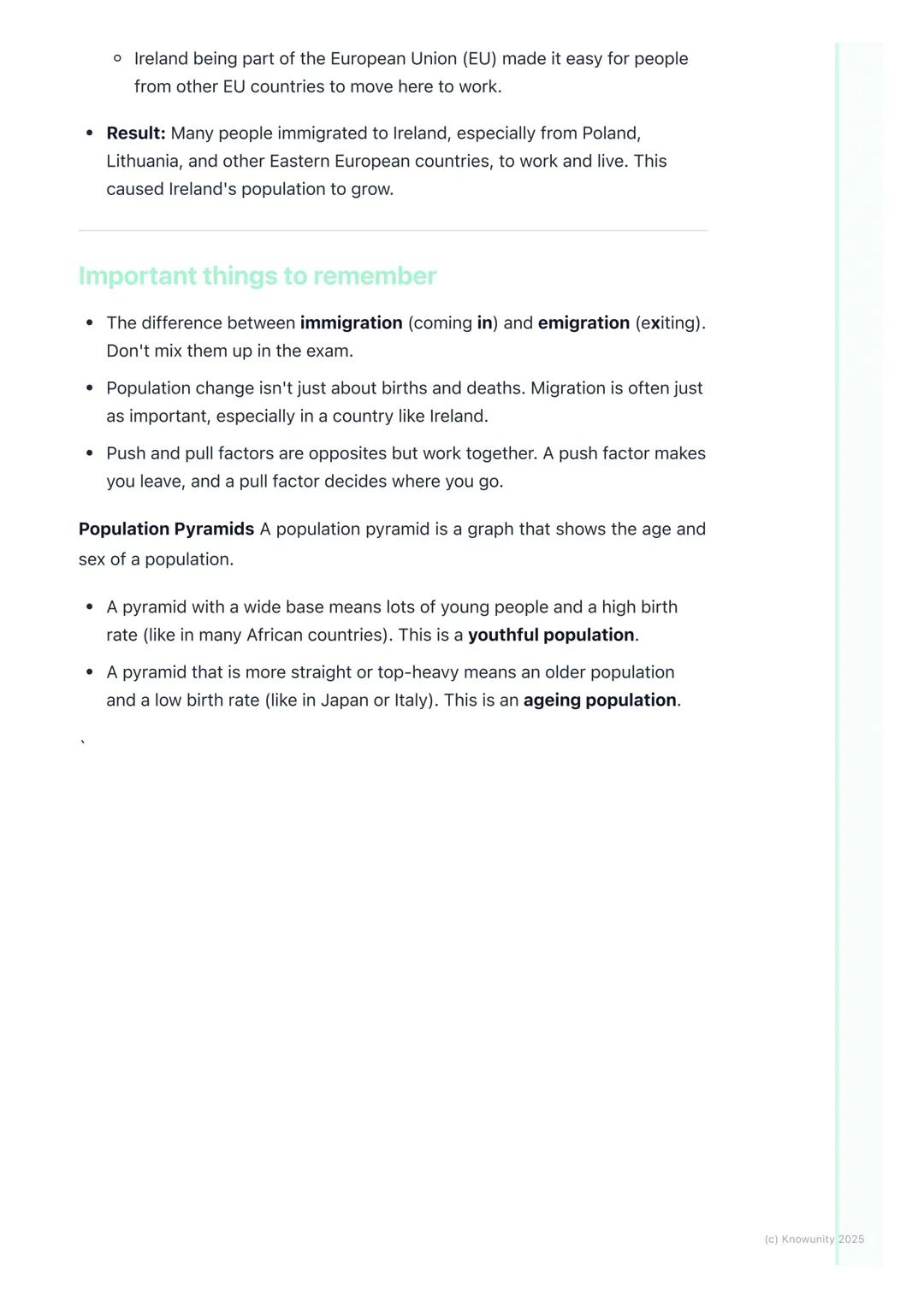 # Population Change and
# Migration

## Introduction to population change

Population change is all about how the number of people living in