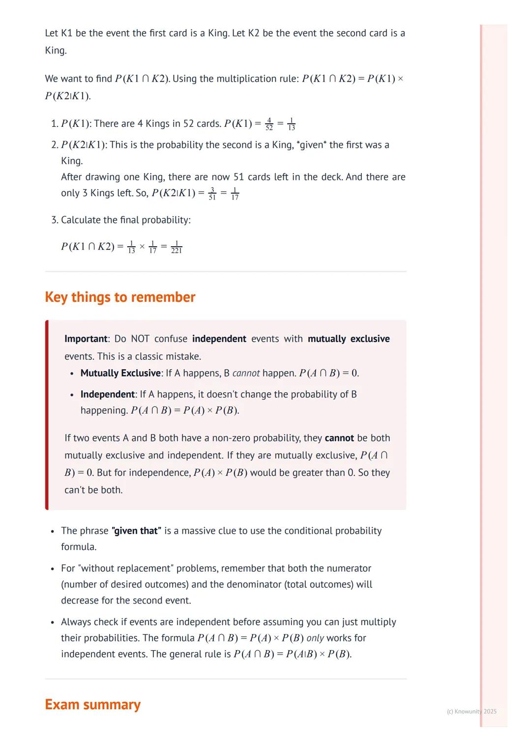 # Conditional Probability and
Independence

What is conditional probability?

This is about how the probability of an event changes when we 
