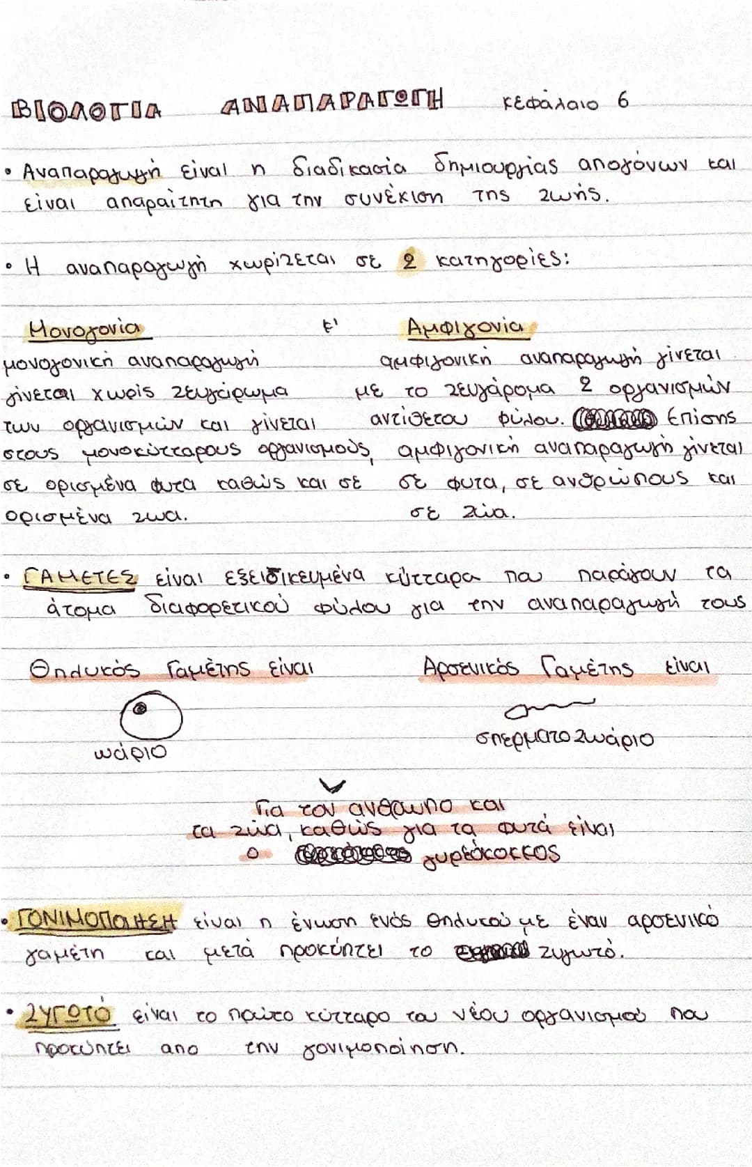 Αναπαραγωγή, κέφ.6 