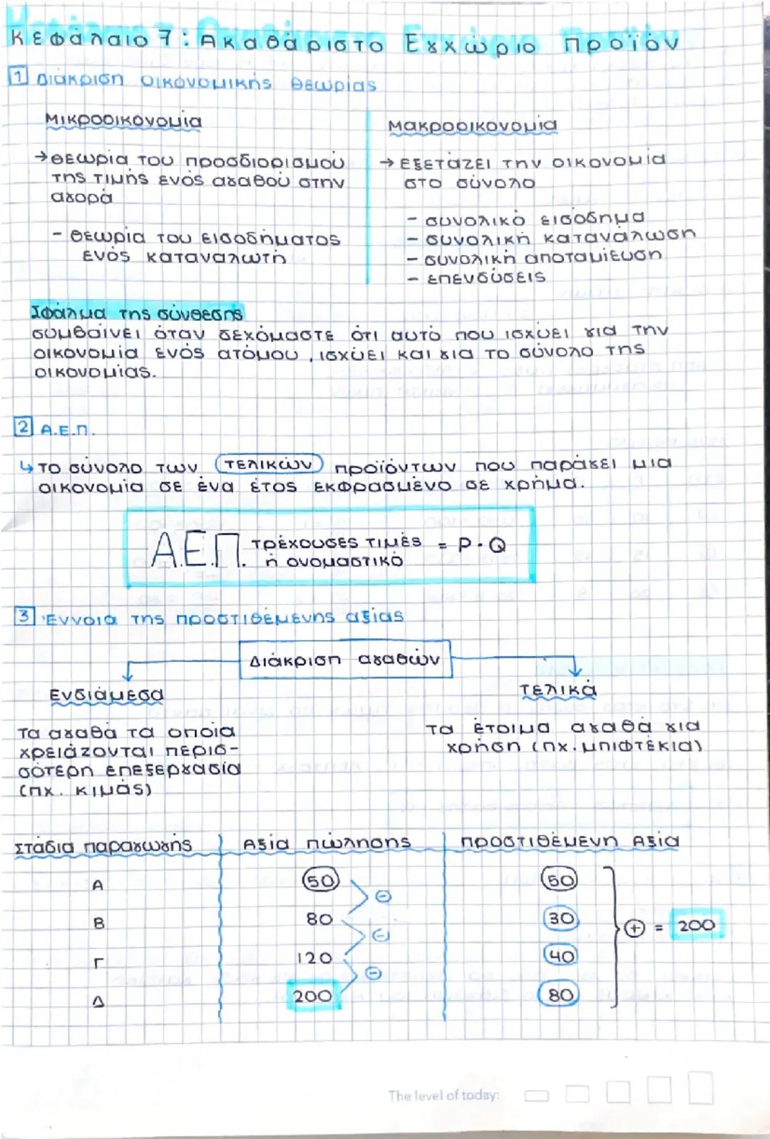 Κεφάλαιο 7: Ακαθάριστο Εγχώριο προϊόν

1 Διάκριση οικονομικής θεωρίας

Μικροοικονομια
*   Θεωρία του προσδιορισμού
    της τιμής ενός αγαθού