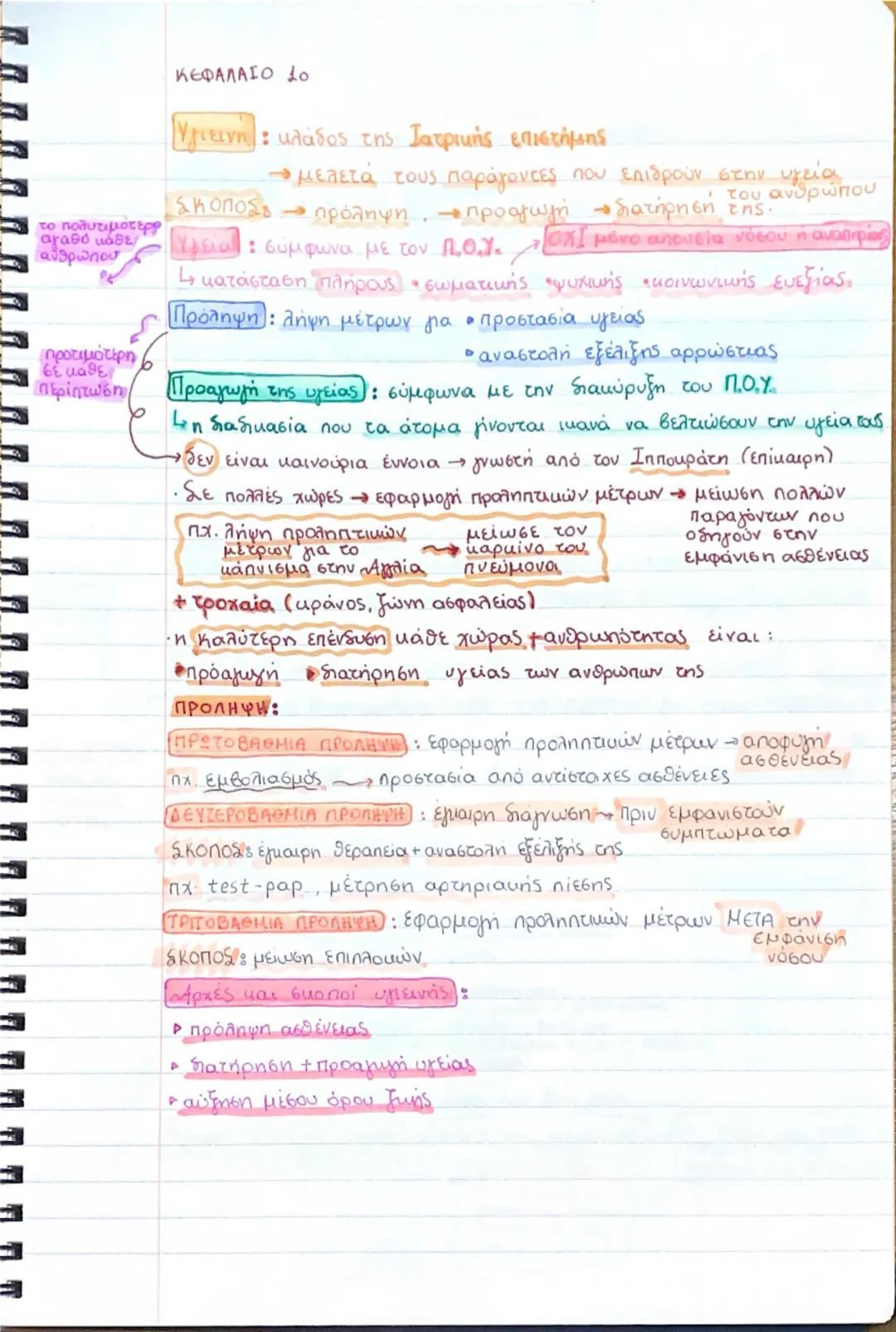 Υγιεινή 1ο κεφάλαιο