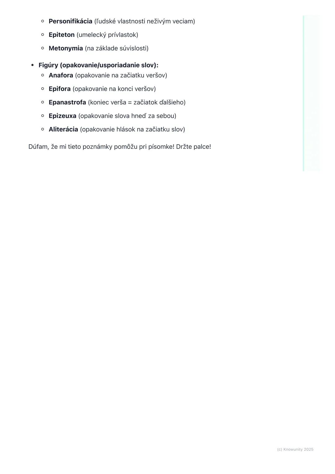 # Opakovanie literárnych
pojmov

Úvod do opakovania literárnych pojmov

Ahojte! Pripravujem si poznámky na písomku z literatúry. Musíme si z