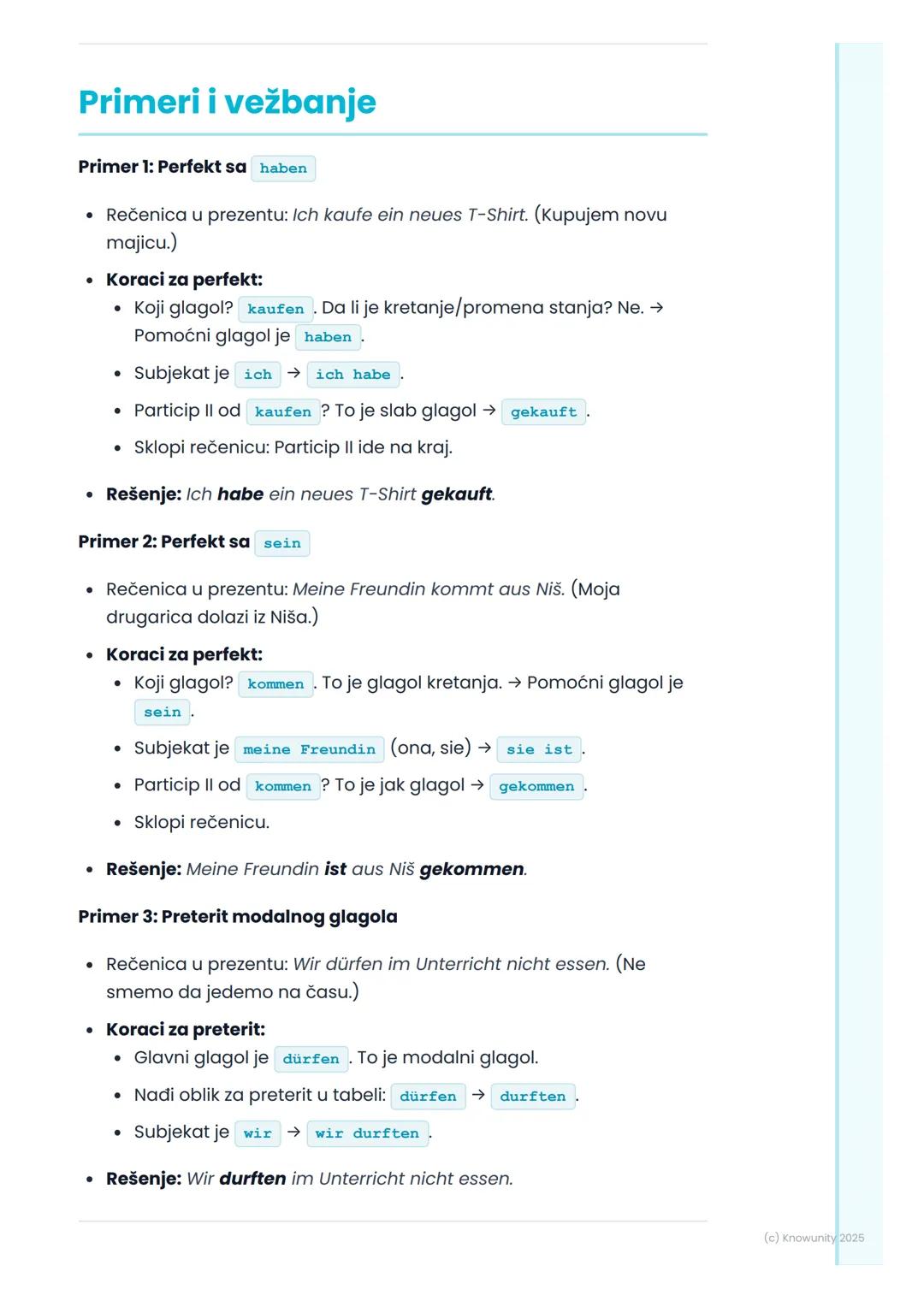 # Glagolska vremena: Perfekt
i Präteritum

Glagolska vremena: Perfekt i
Präteritum

Ovo je važno za kontrolni, moram da razlikujem kada se k