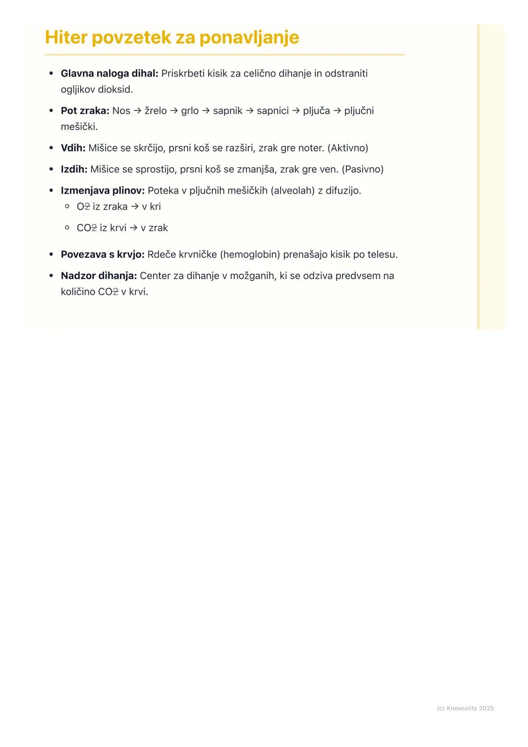 # Dihala

## Uvod v dihala

Dihanje je nujno za življenje. Brez hrane lahko zdržimo nekaj tednov, brez vode
nekaj dni, ampak brez zraka samo