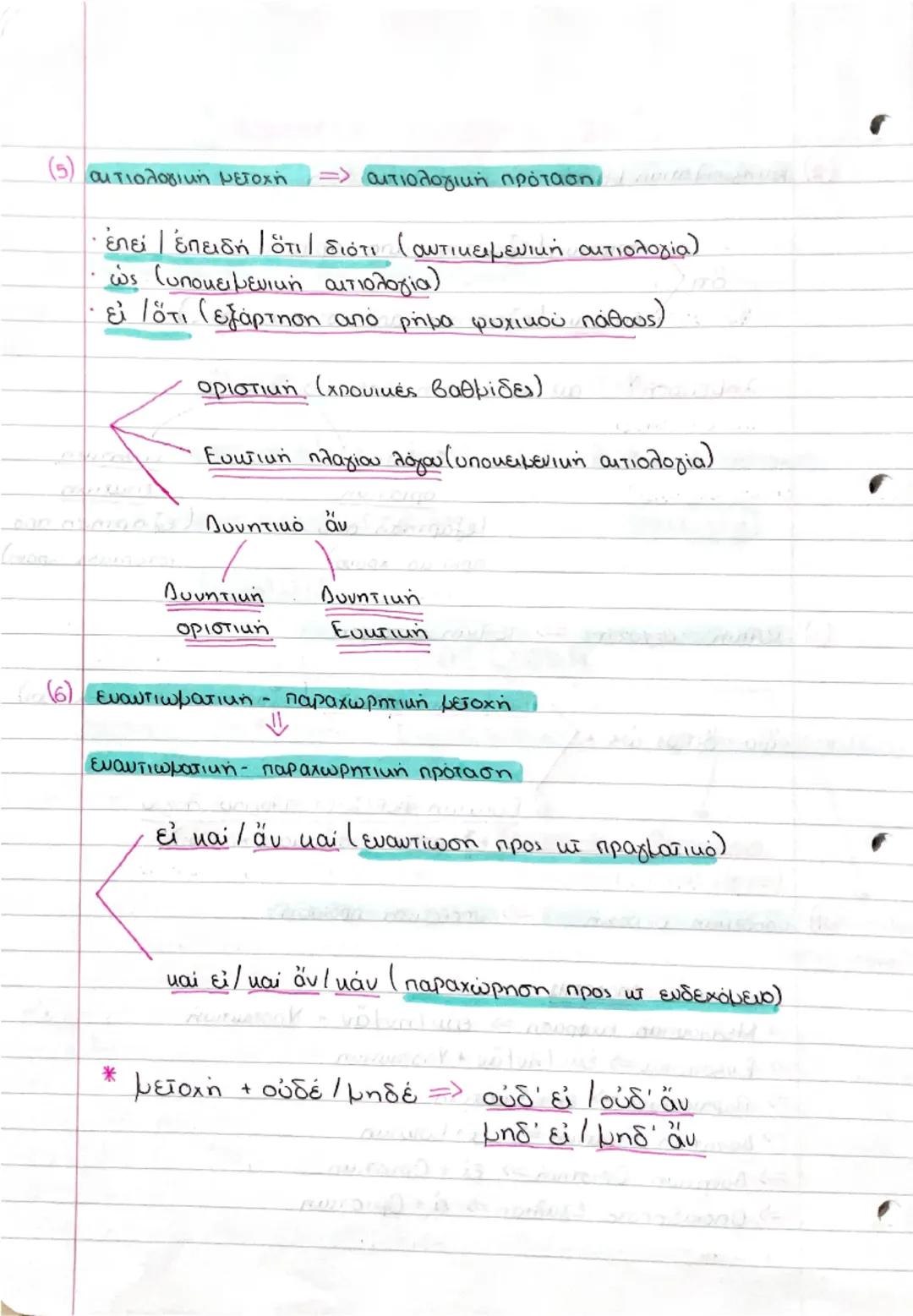 # ΑΝΑΛΥΣΗ ΜΕΤΟΧΗΣ ΣΕ
# ΠΡΟΤΑΣΗ
(1) επιθετική μετοχή ⇒ αναφορική πρόταση

ΕΝΑΡΘΡΗ
⇓
Δεικτική αντωνυμία (π.χ. οὗτος, έκεῖνος)
+
Αναφορική αντω