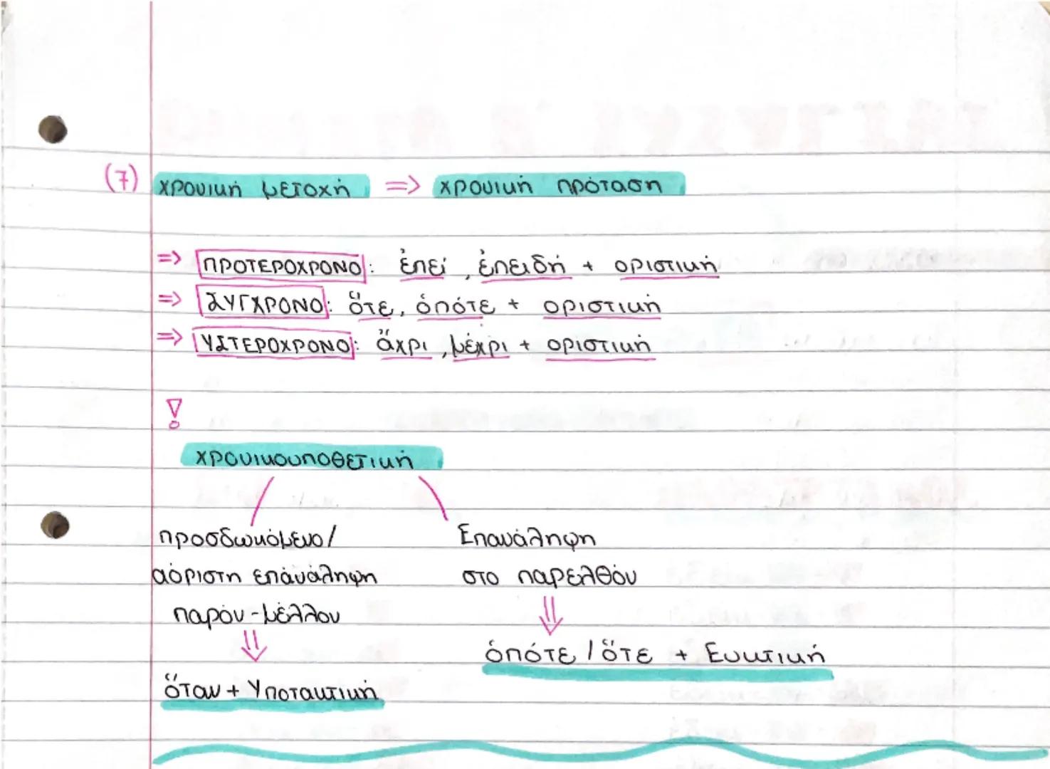 # ΑΝΑΛΥΣΗ ΜΕΤΟΧΗΣ ΣΕ
# ΠΡΟΤΑΣΗ
(1) επιθετική μετοχή ⇒ αναφορική πρόταση

ΕΝΑΡΘΡΗ
⇓
Δεικτική αντωνυμία (π.χ. οὗτος, έκεῖνος)
+
Αναφορική αντω