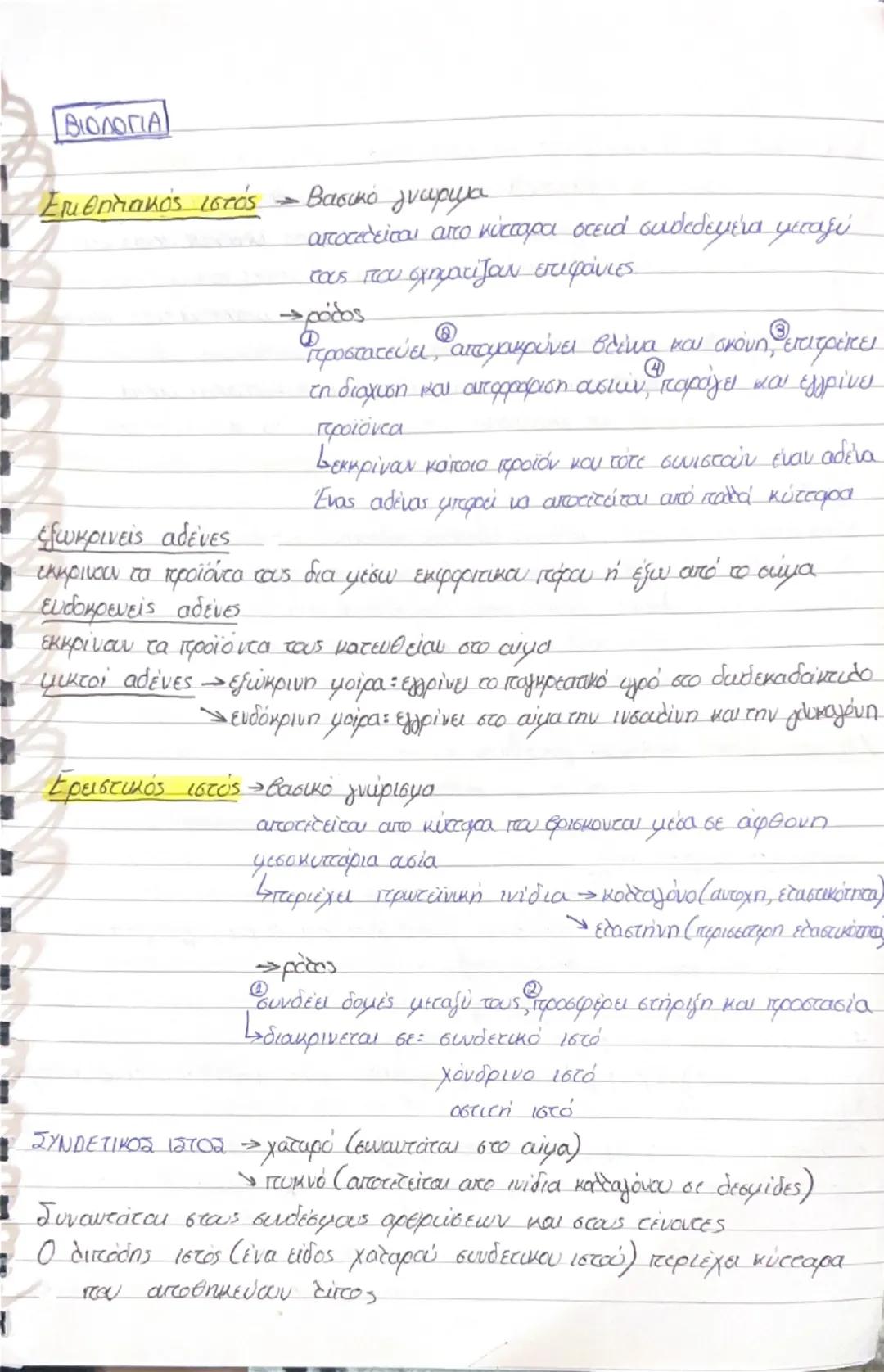 ΒΙΟΛΟΓΙΑ

Επιθηλιακός ιστός - Βασικό γνωριμα

τους που σχηματίζουν επιφάνιες

αποτελείται από κύτταρα στειά συνδεδεμένα μεταξύ

ρόδος

@

Φπ