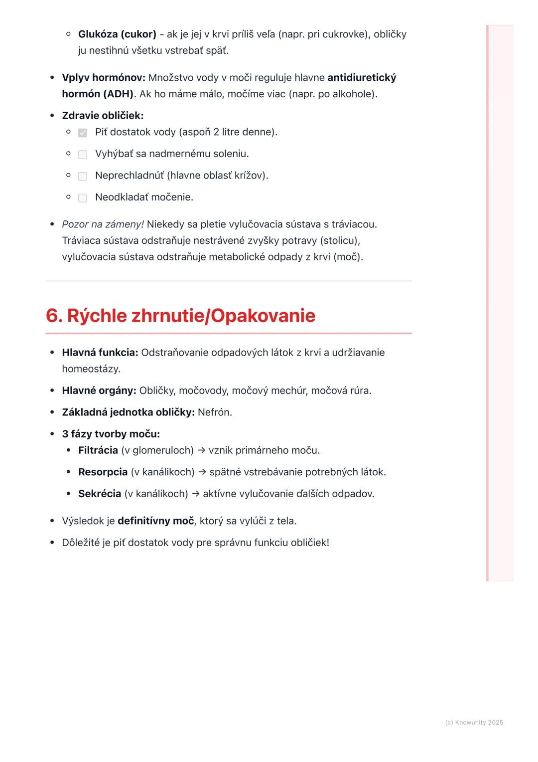 # Vylučovacia sústava

1. Prehľad vylučovacej sústavy

Vylučovacia sústava je pre naše telo super dôležitá, lebo sa stará o to, aby sme
sa z