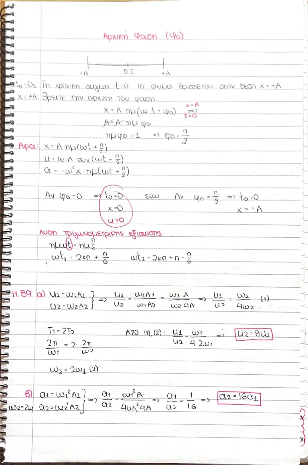 18-6-25
Θερινά!

ΤΑΛΑΝΤΩΣΕΙΣ (τριγωνομετρική εξίσωση)
Απλή Αρμονική Ταλαντωση (Α.Α.Τ)
περιοδικά φαινόμενα είναι τα φαινομενα που επαναλαμβάν