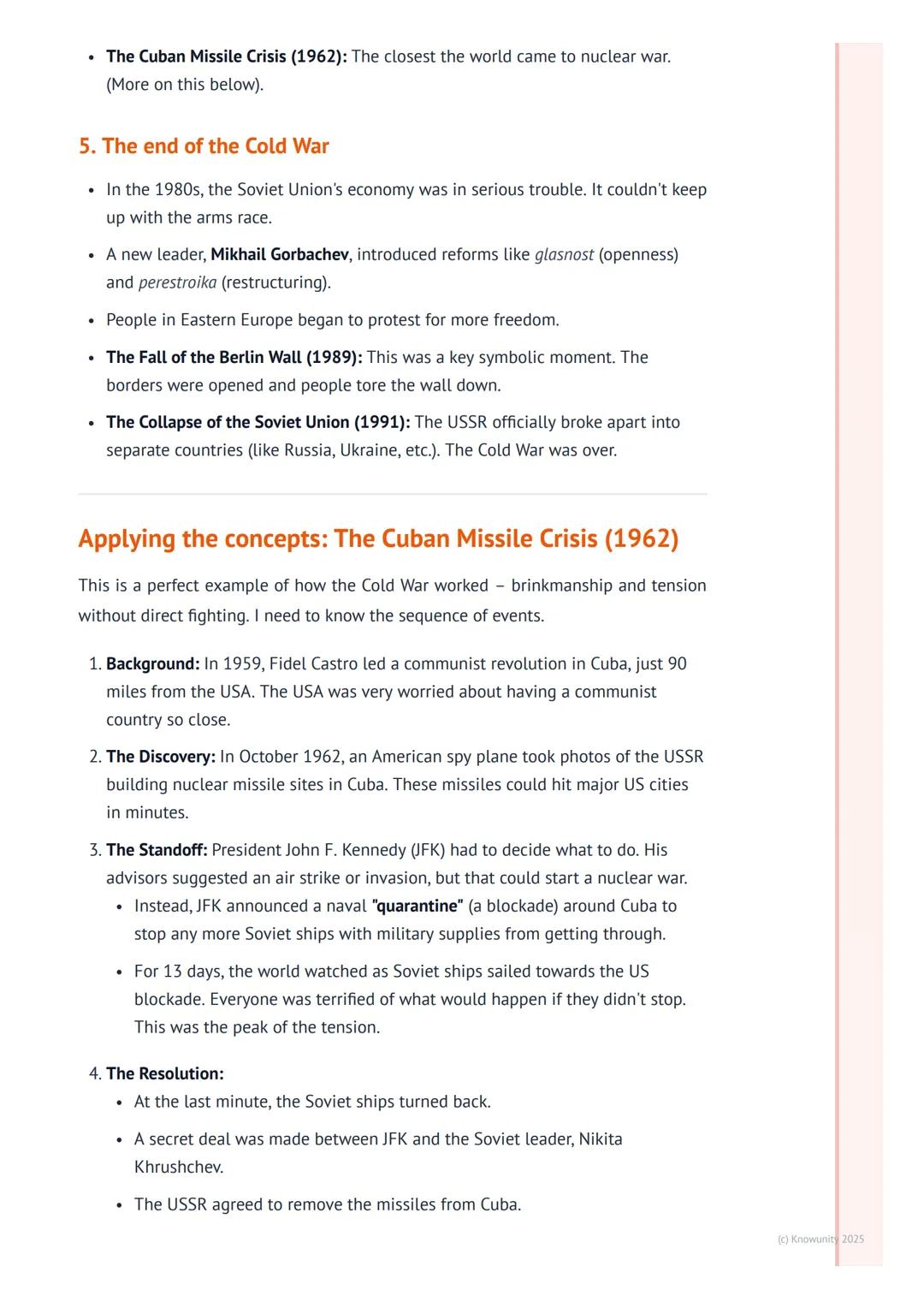 # The Cold War

What was the Cold War?

The Cold War was a period of intense tension and rivalry between the two main
superpowers after Worl