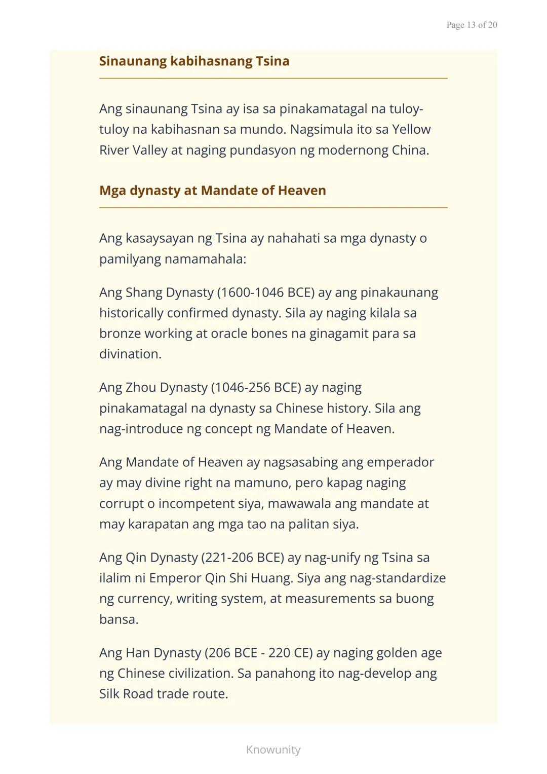 # Sinauang Kabihasnan ng Daigdig: Mesopotamia, Ehipto, Indus, at Tsina

Pag-aaral ng apat na mahahalagang sinaunang kabihasnan sa mundo

## 