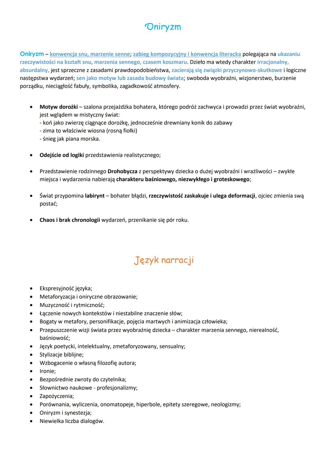 # Mityzacja w Sklepach Cynamonowych"

Mityzacja - zabieg literacki, polegający na kreowaniu świata przedstawionego, aby pokazać jego podobie