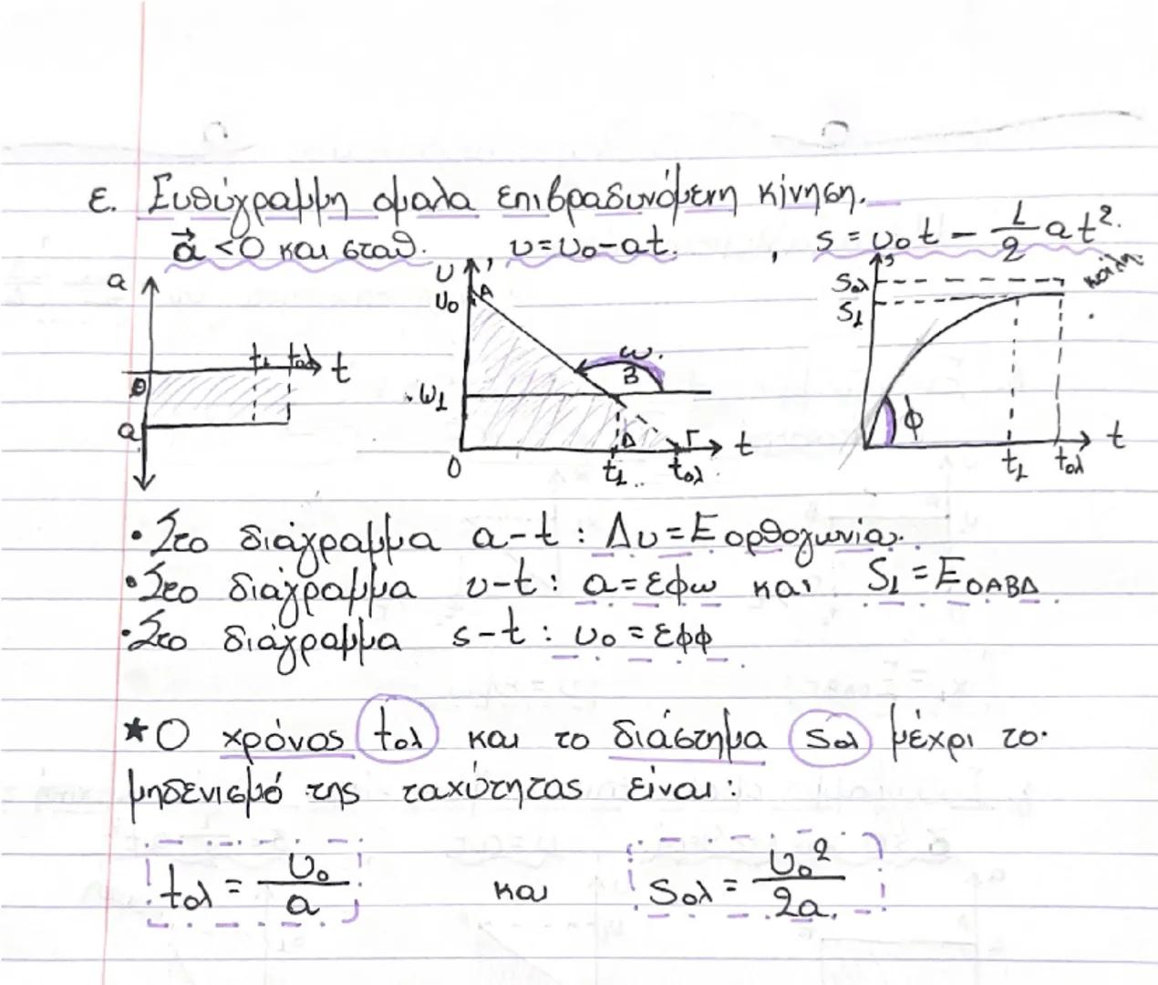 Ευθύγραμμη κίνηση.
* Δεν υπάρχει ύλη που να παραμένει ακίνητη στο
σύμπαν.

• Τροχιά:
Η τροχια ενός σώματος που κινείται είναι το
σύνολο των 