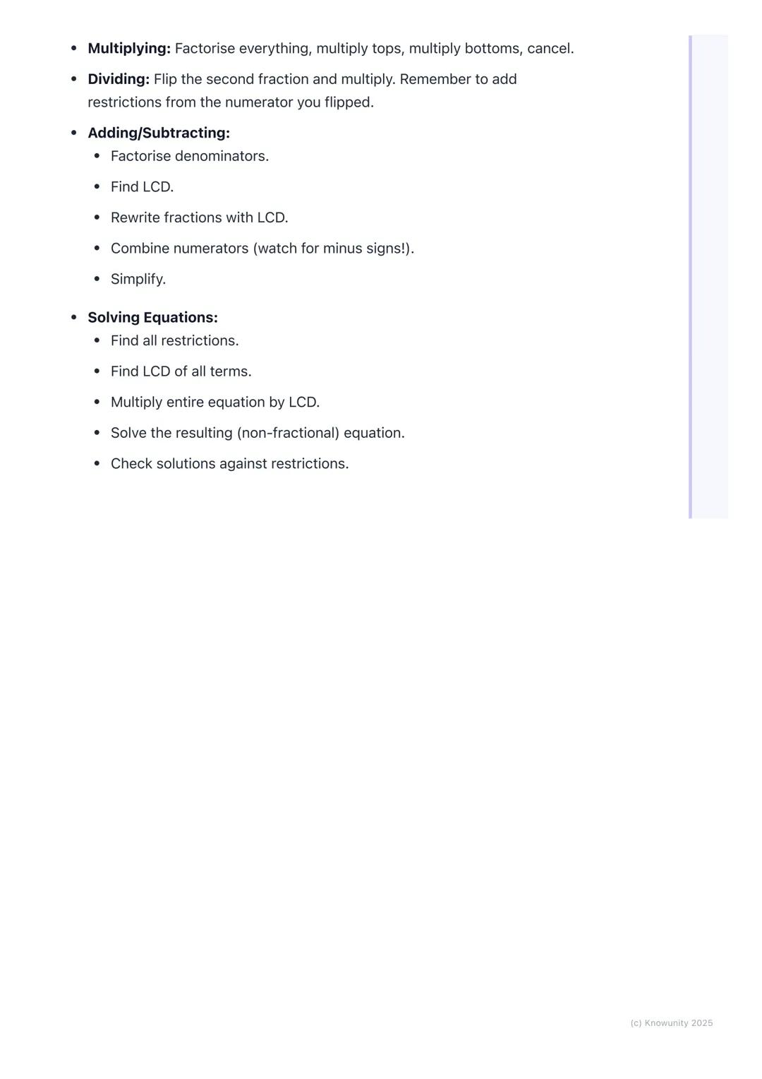 # Rational Expressions

## What are rational expressions?

A rational expression is basically just a fraction where the numerator and the
de