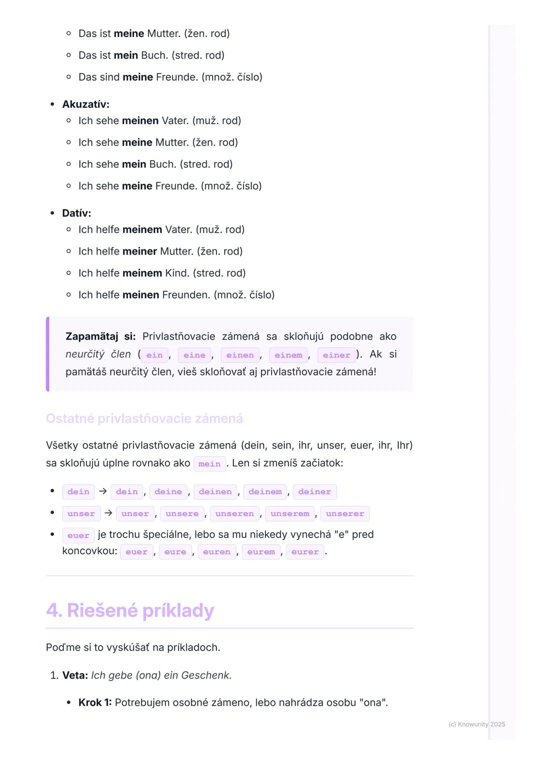 # Osobné a privlastňovacie
# zámená

## 1. Prehľad

Ahojte! Dnes si zopakujeme veľmi dôležitú tému z nemčiny - osobné a
privlastňovacie záme